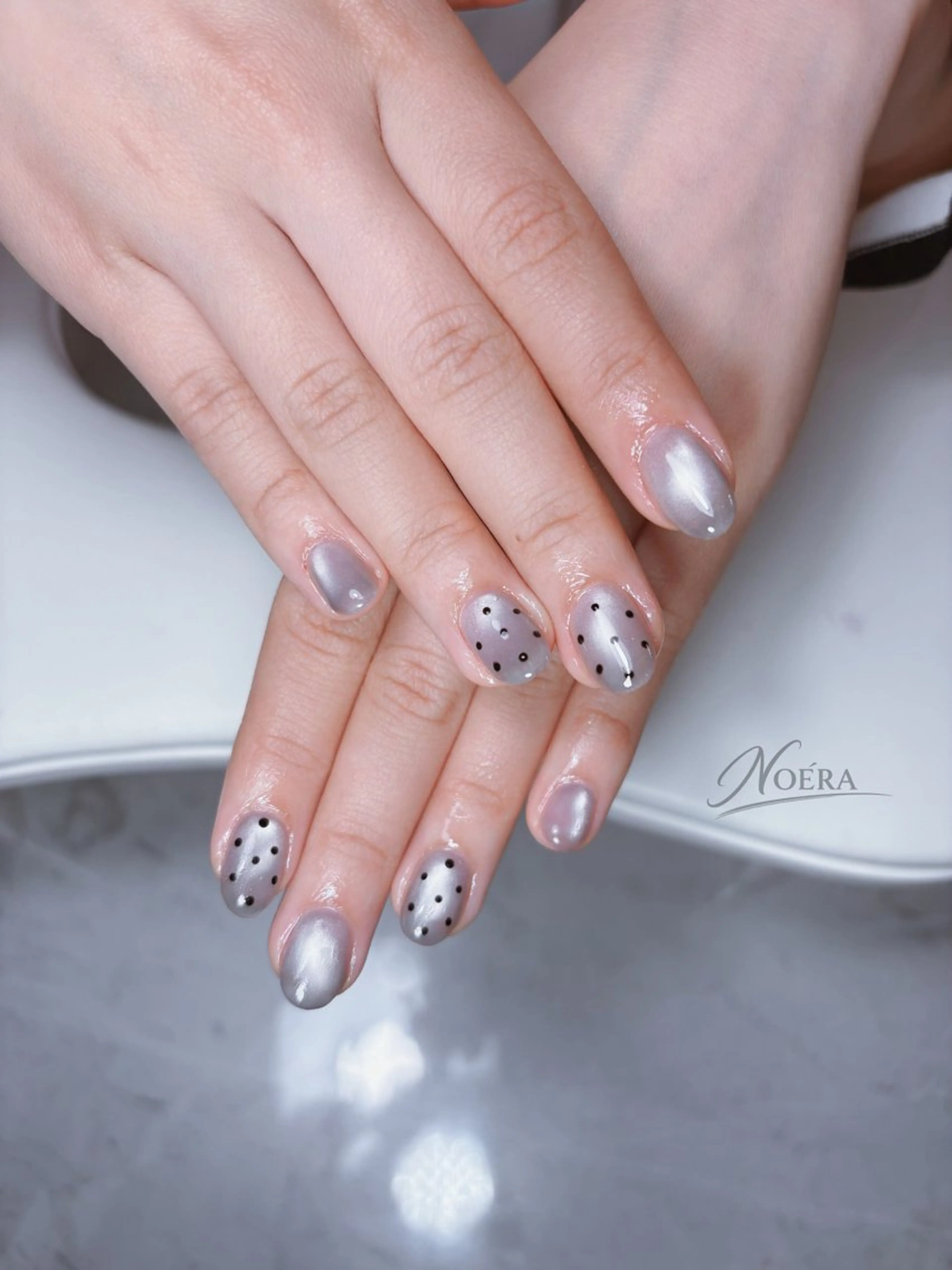 ネイル ラメ(グリッター) マグネットネイル シンプルネイル ハンドネイル ゆい ノエラネイルのネイルデザイン