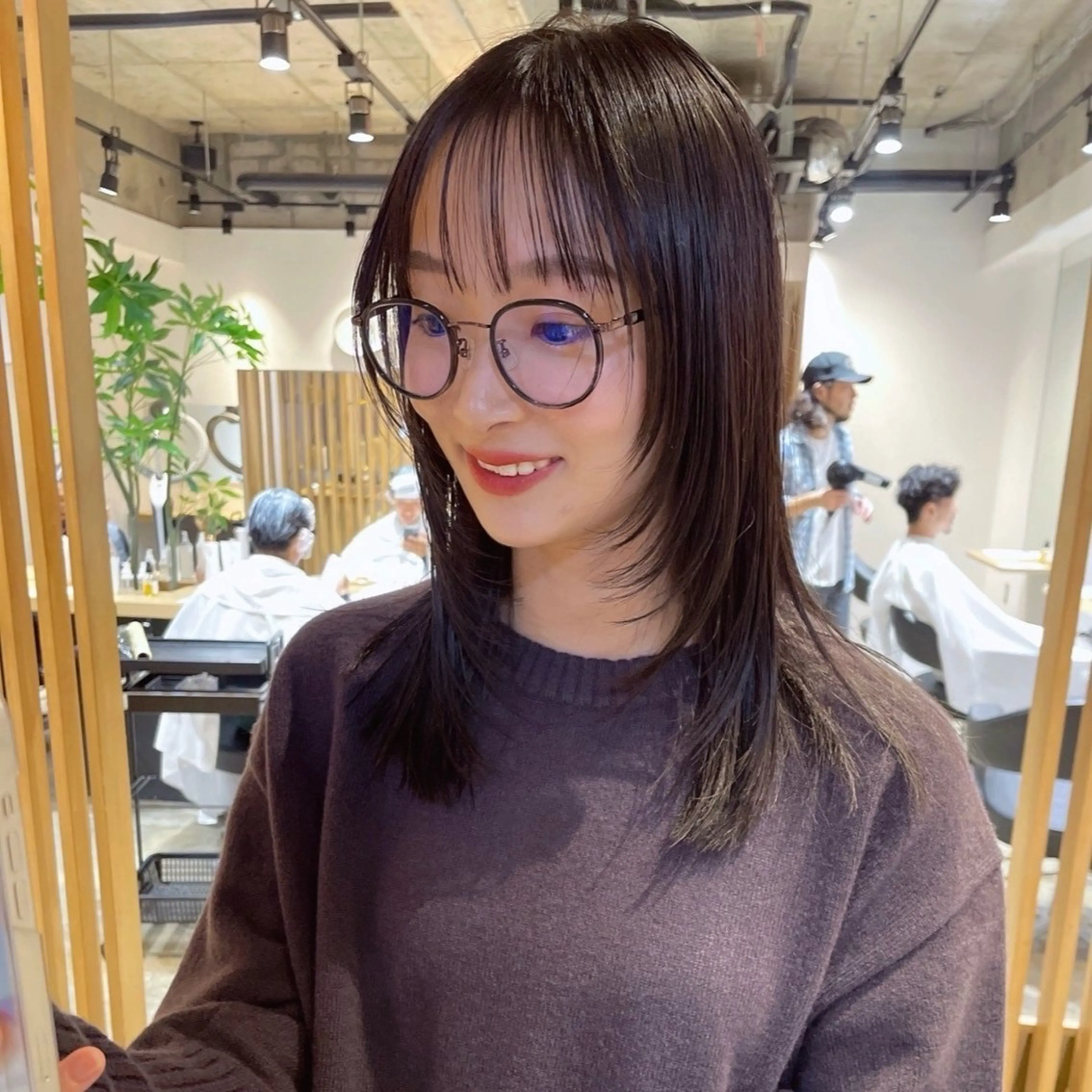 セミロング カラー ANY sayaᯓ★のヘアスタイル