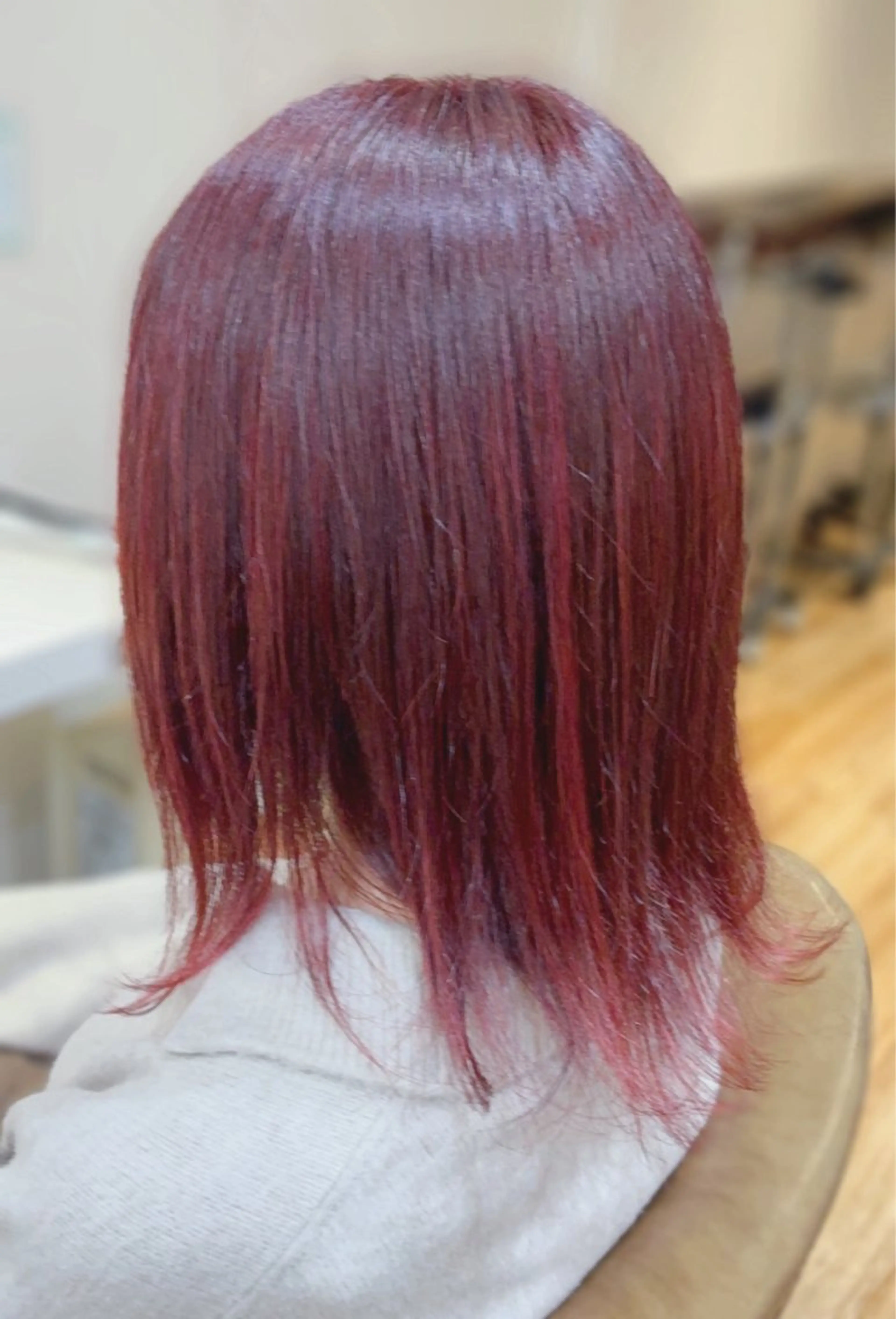 ミディアム カラー ハイライトカラー レッドカラー ハイライト ヘアアレンジ 裾カラー/Aya🥀のヘアスタイル