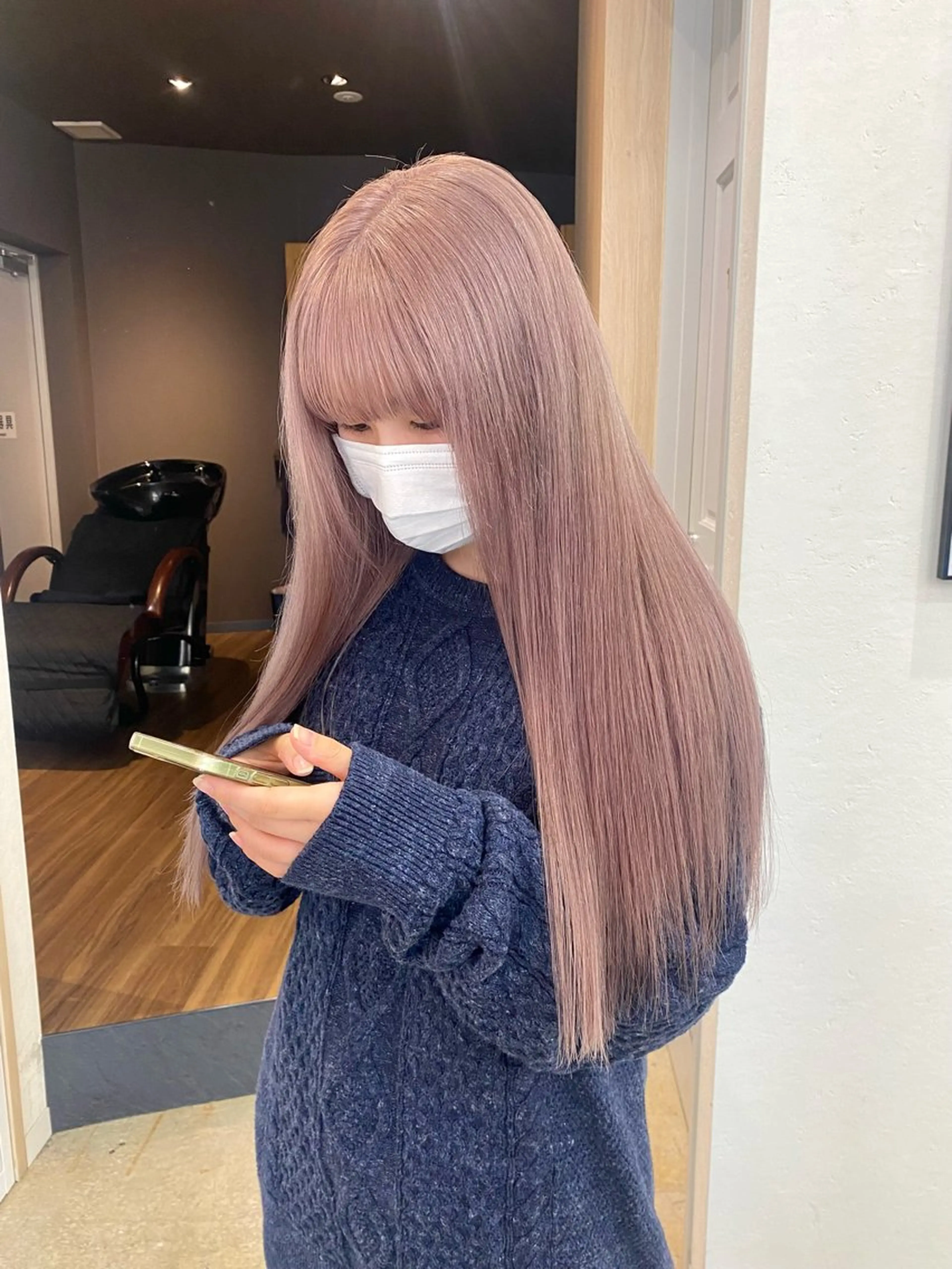 ロング カラー ヘアカラー 小顔カット/艶 カラー特化♡MIHOのヘアスタイル