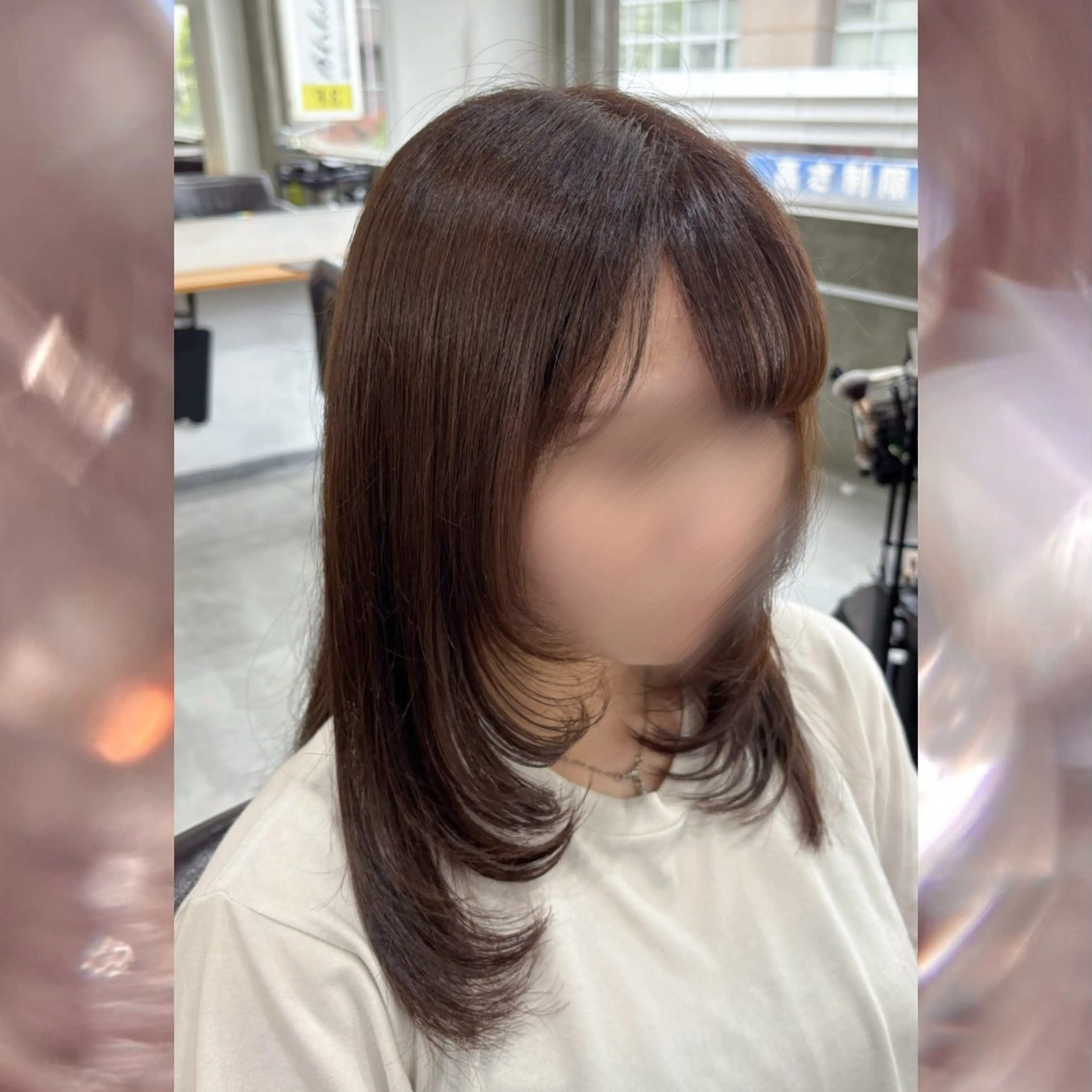 ミディアム レイヤーカット カット ヘアカラー 河原 彩心【練習モデル】のヘアスタイル