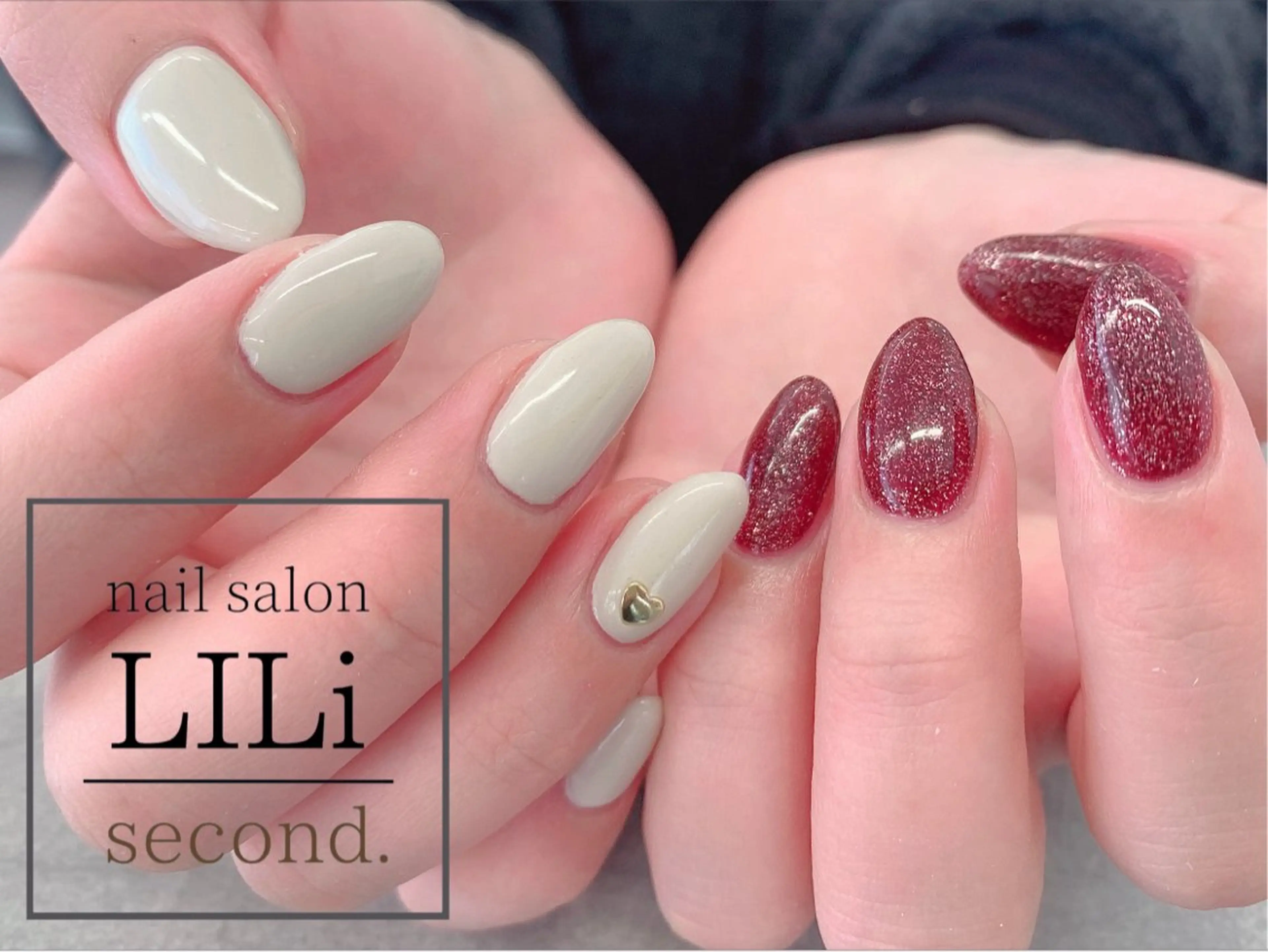 ネイル ハート ハンドネイル Sari ✳︎のネイルデザイン