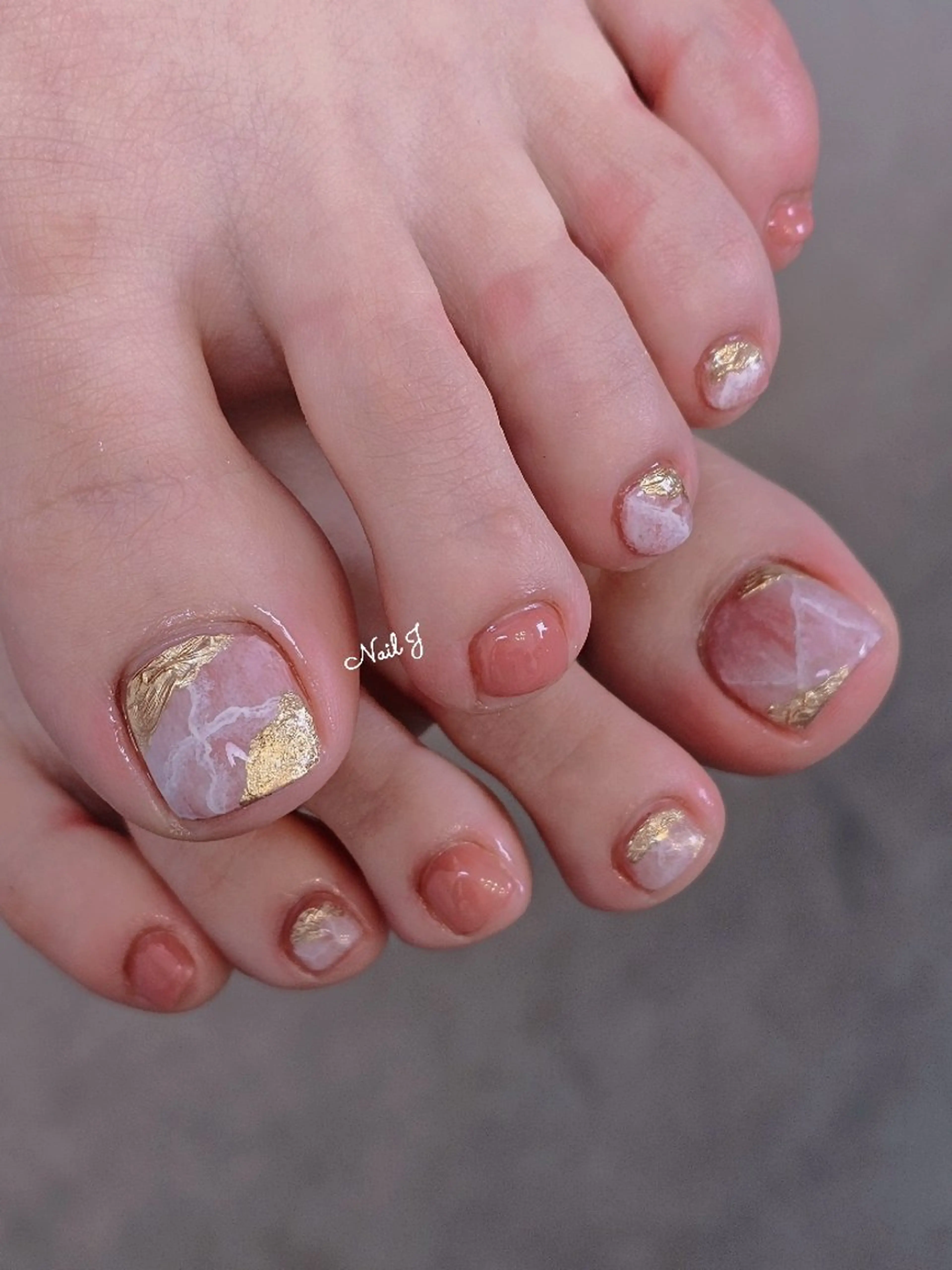 ネイル 韓国ネイル 春ネイル フットネイル Nail Jのネイルデザイン