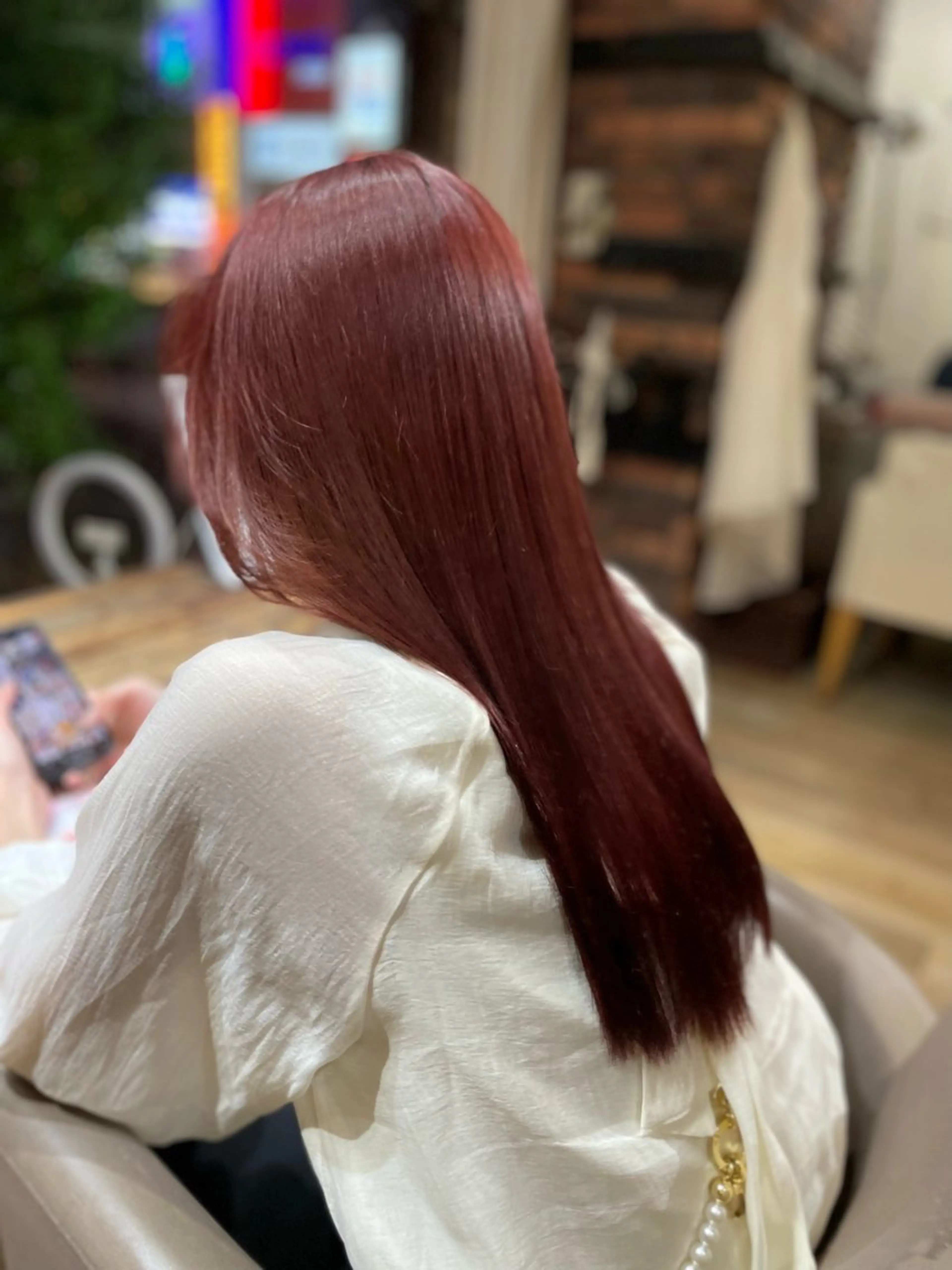 カラー カシス レッドカラー 透明感/艶カラー/ レイヤー/ヒロトのヘアスタイル