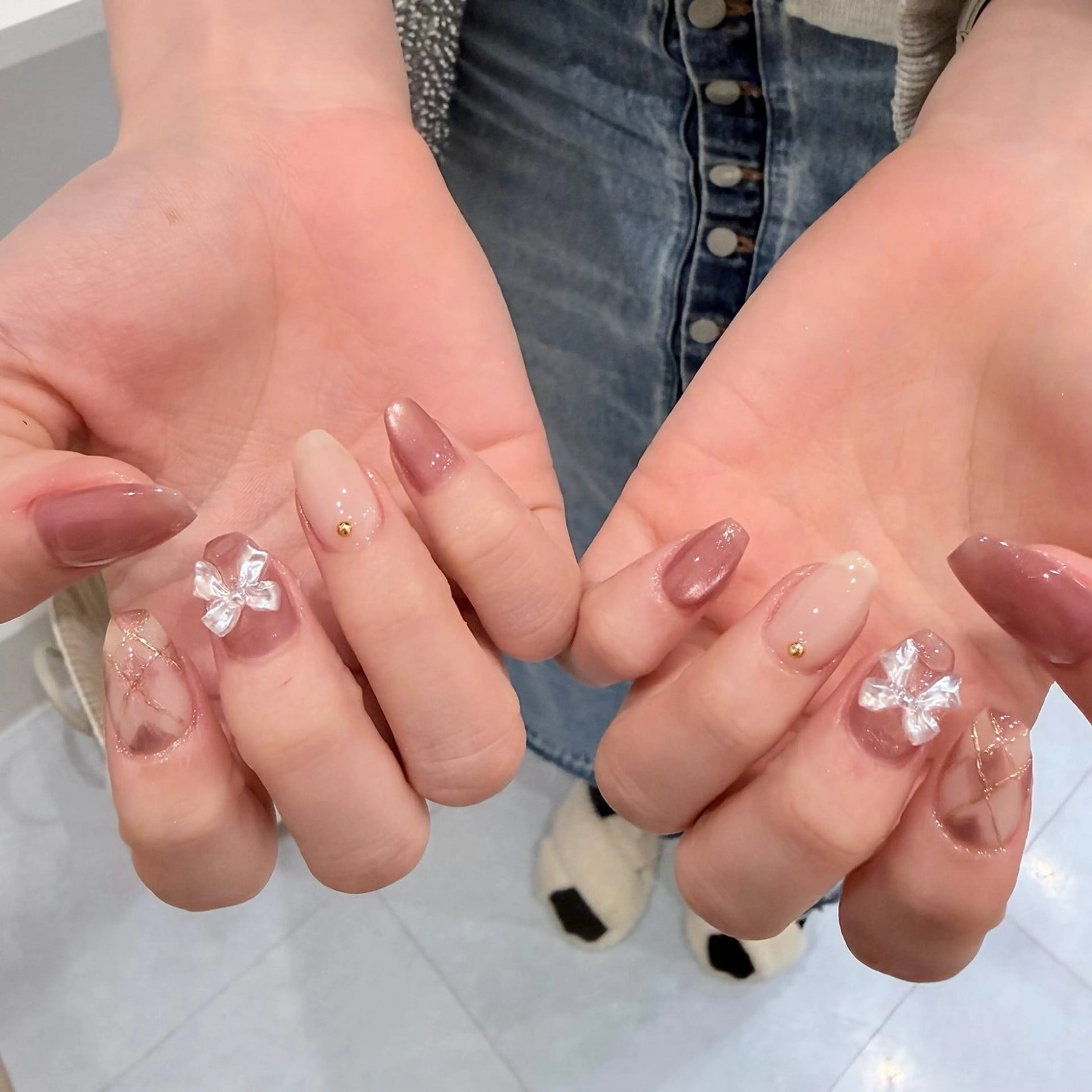 ネイル アートネイル マグネットネイル ミラーネイル ニュアンスネイル シンプルネイル ハンドネイル パラジエル専門 wilu 二子玉川店のネイルデザイン