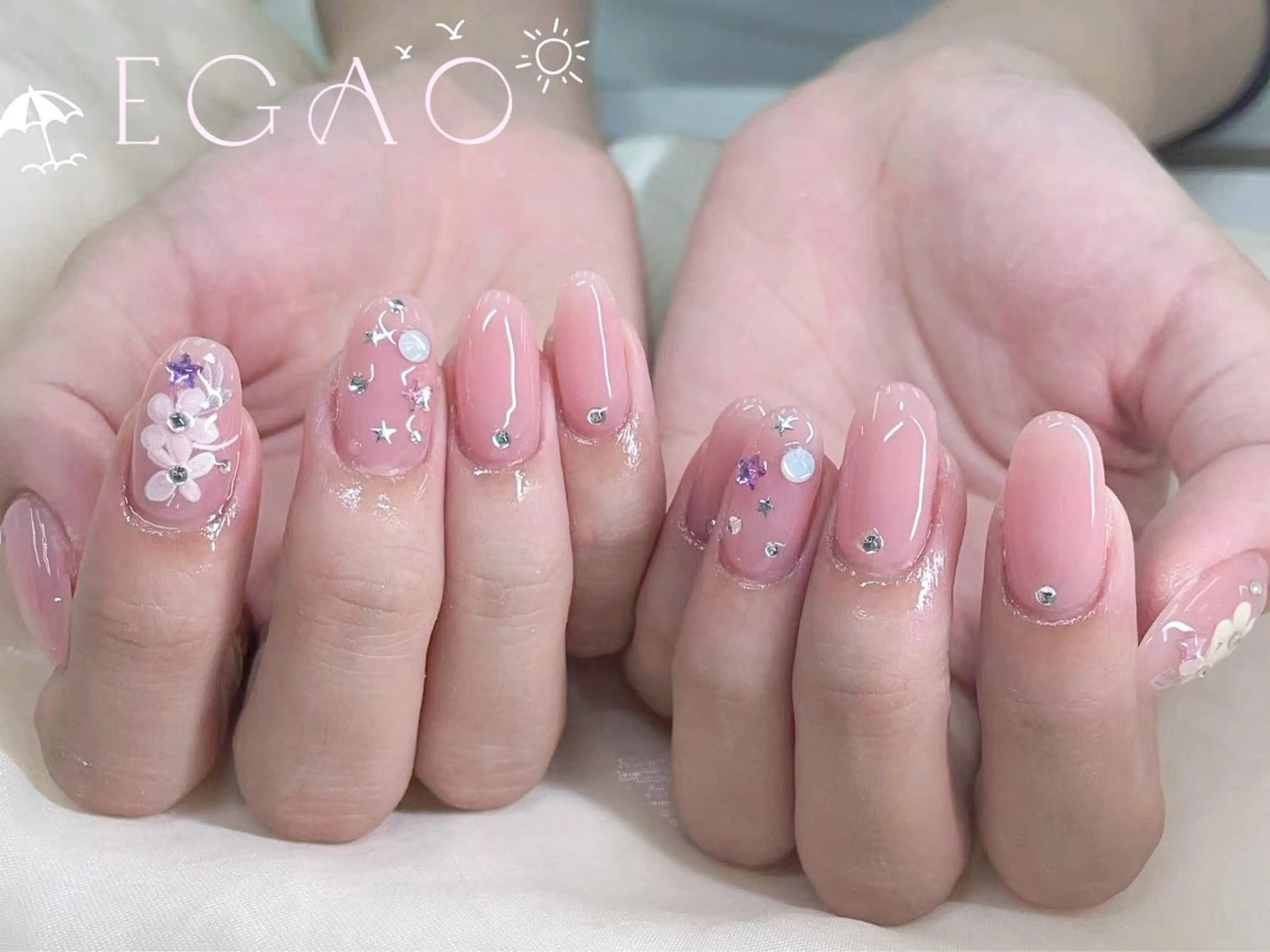 ネイル アートネイル フットネイル フレンチネイル ジェルネイル グラデーション ハンドネイル Egao Nail錦糸町店のネイルデザイン