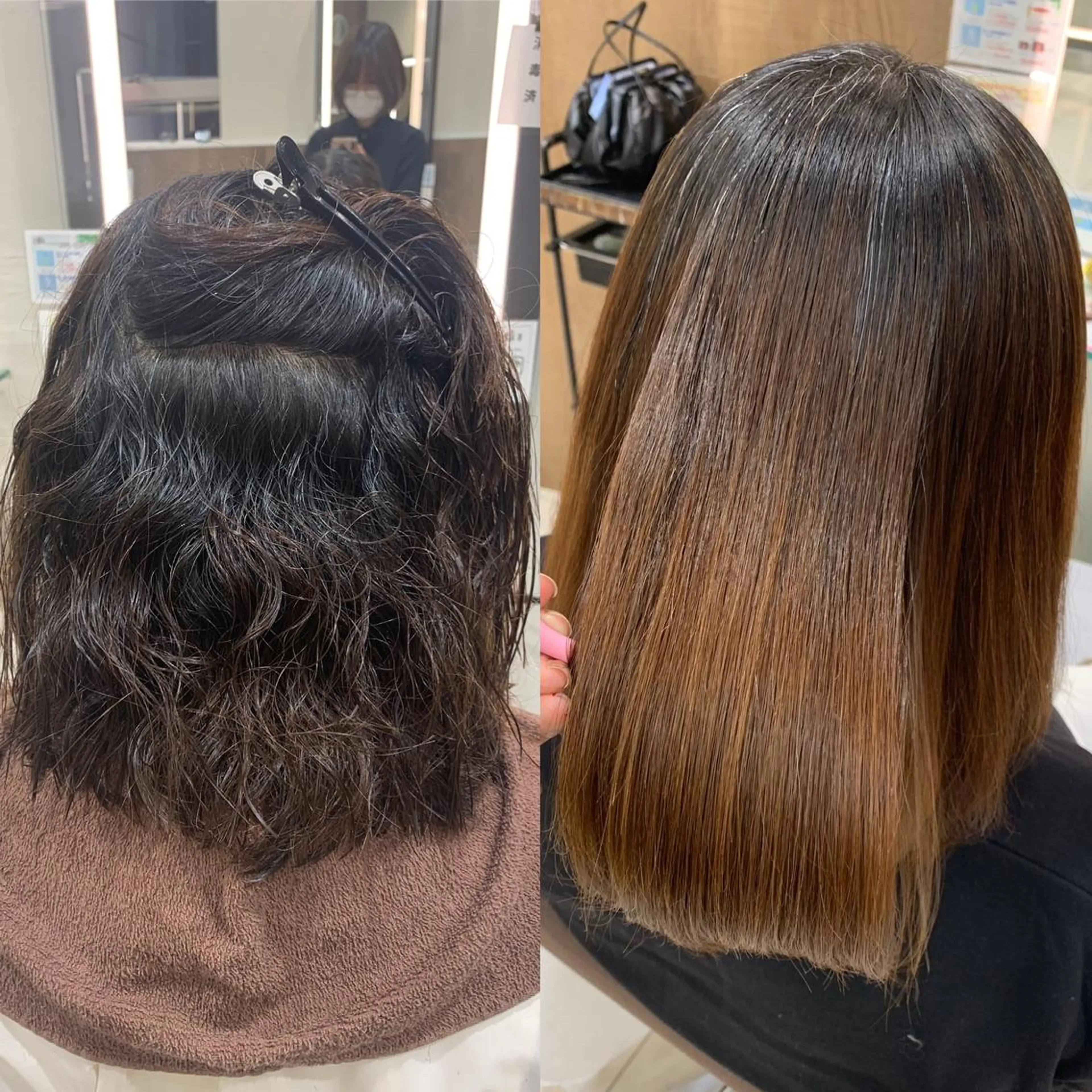 セミロング 美髪×縮毛矯正 水上真由美😘のヘアスタイル