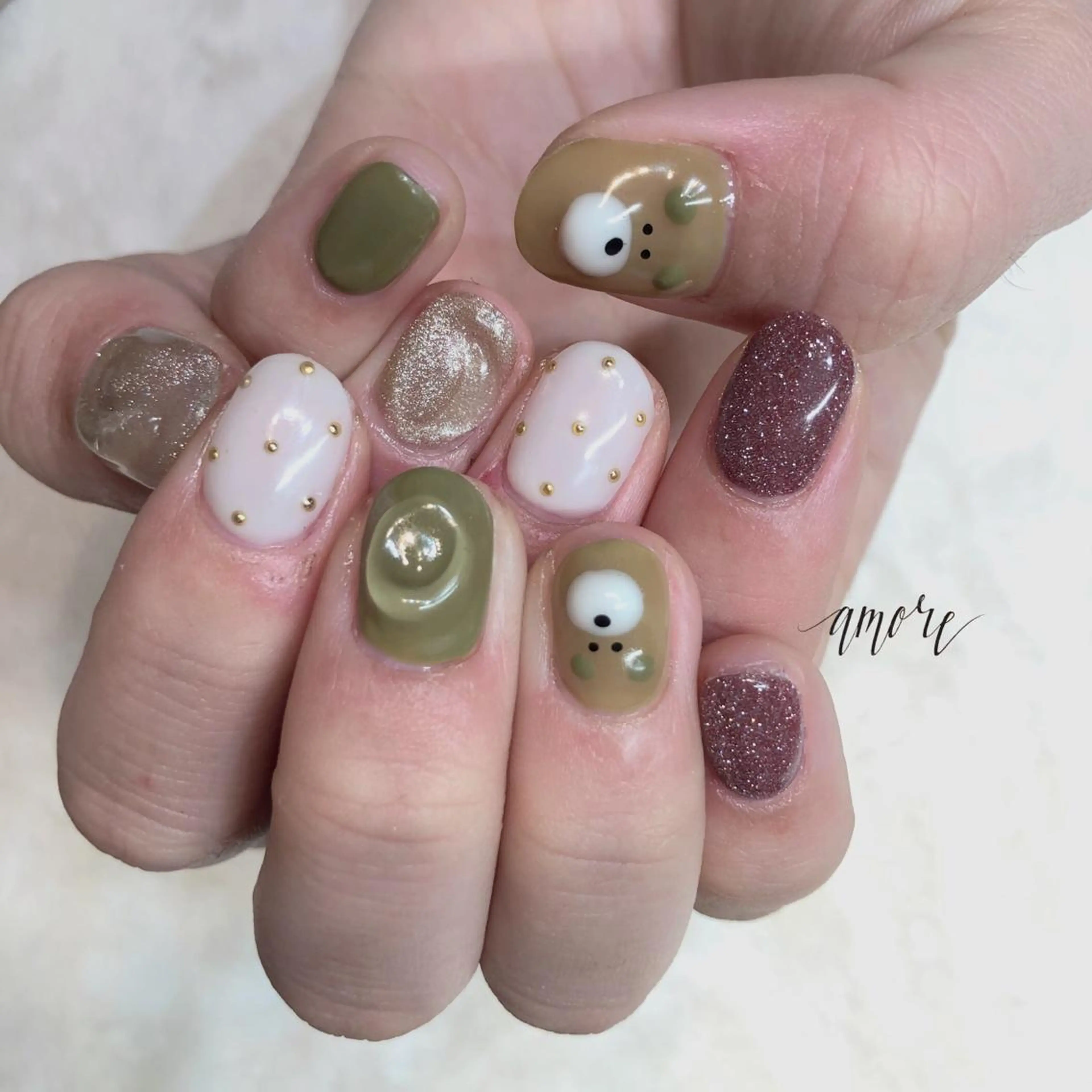 ネイル アートネイル ジェルネイル ラメ(グリッター) マグネットネイル ニュアンスネイル You kyehwaのネイルデザイン