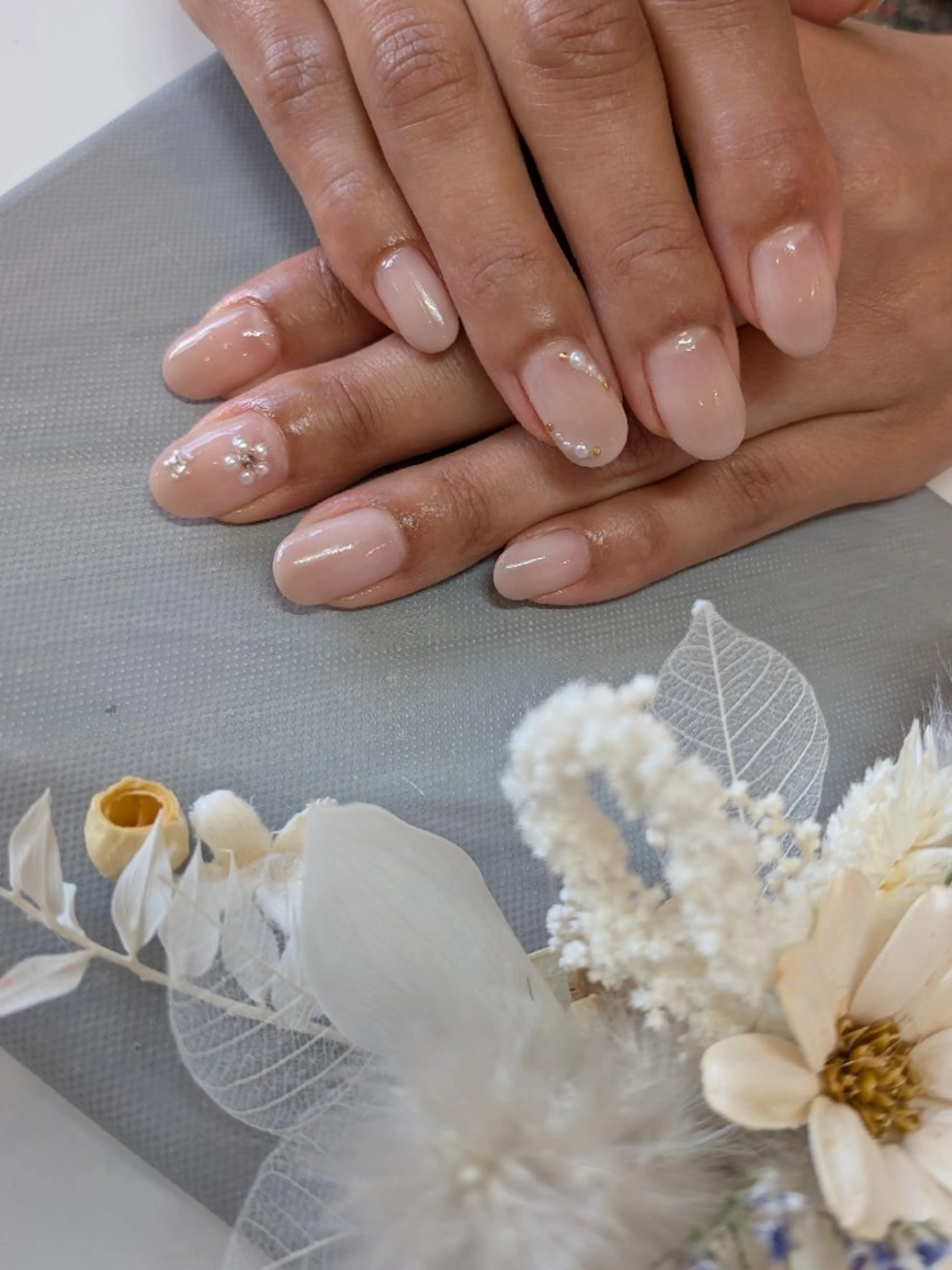 🆕クリアベースグラデーション*ストーンアート2本ok(ソフトジェル)💎オフなしの写真