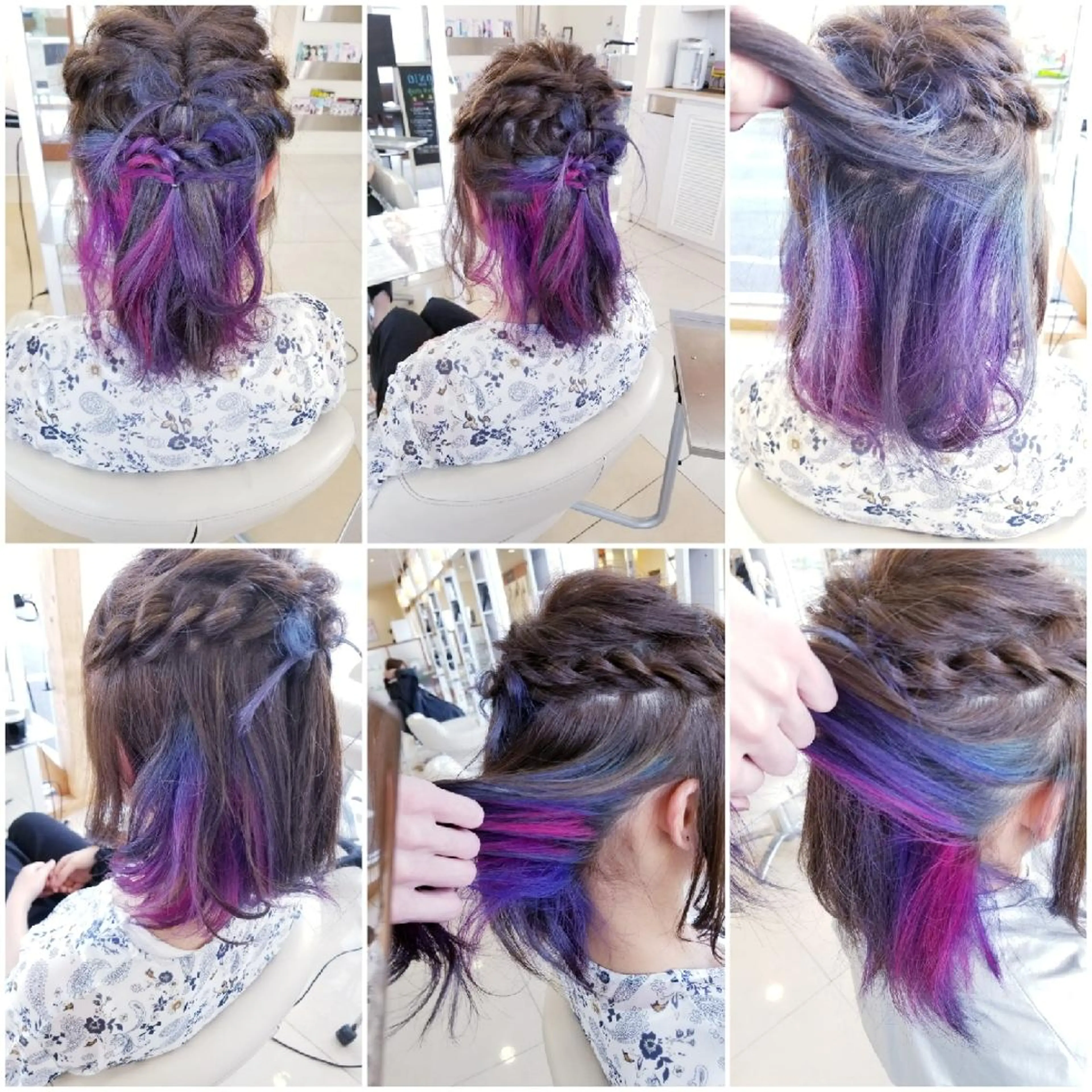 カラー ユニコーンカラー SALOWIN栄 高須大貴のヘアスタイル
