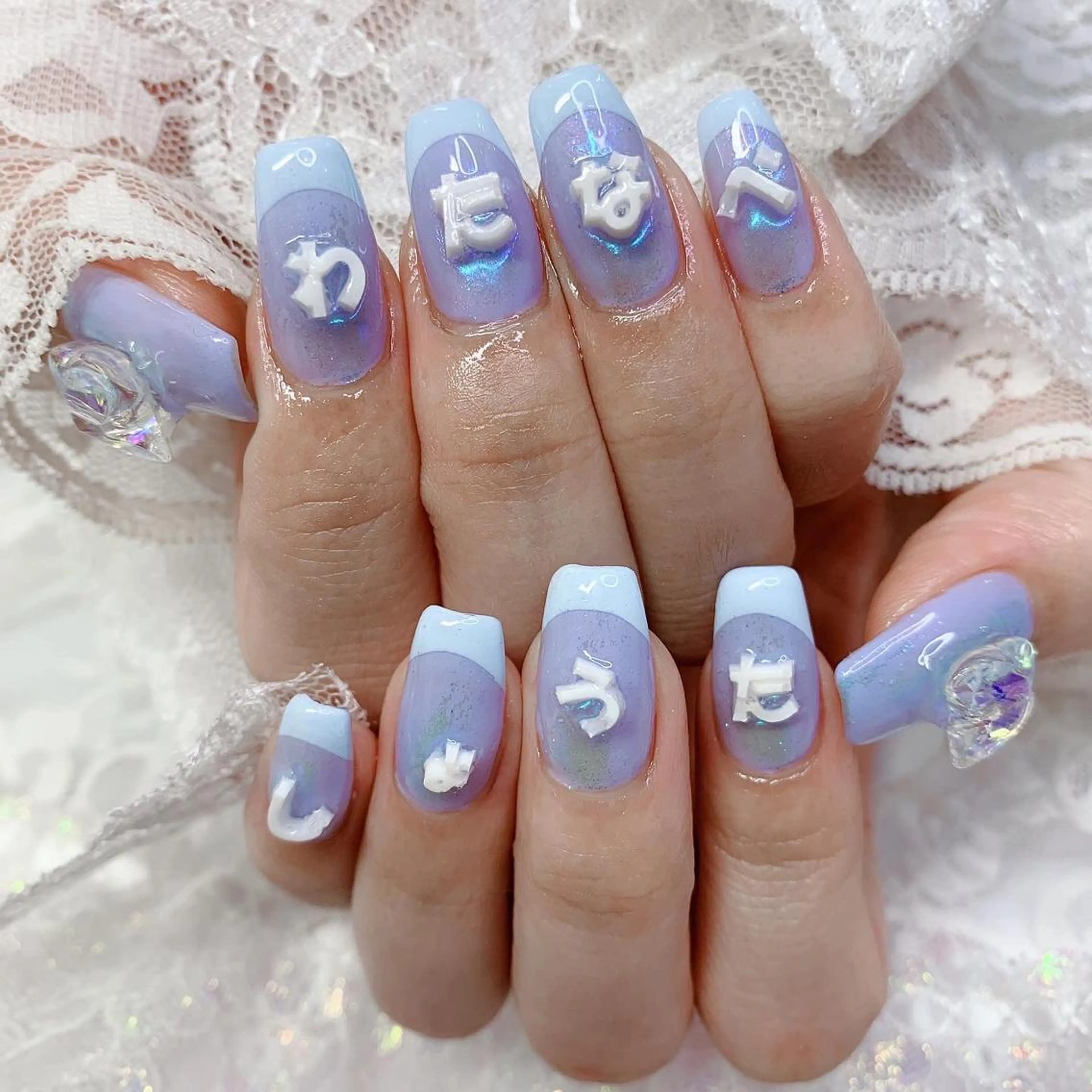 ネイル ロングネイル ハンドネイル La neige* yuki 🐩🌙のネイルデザイン