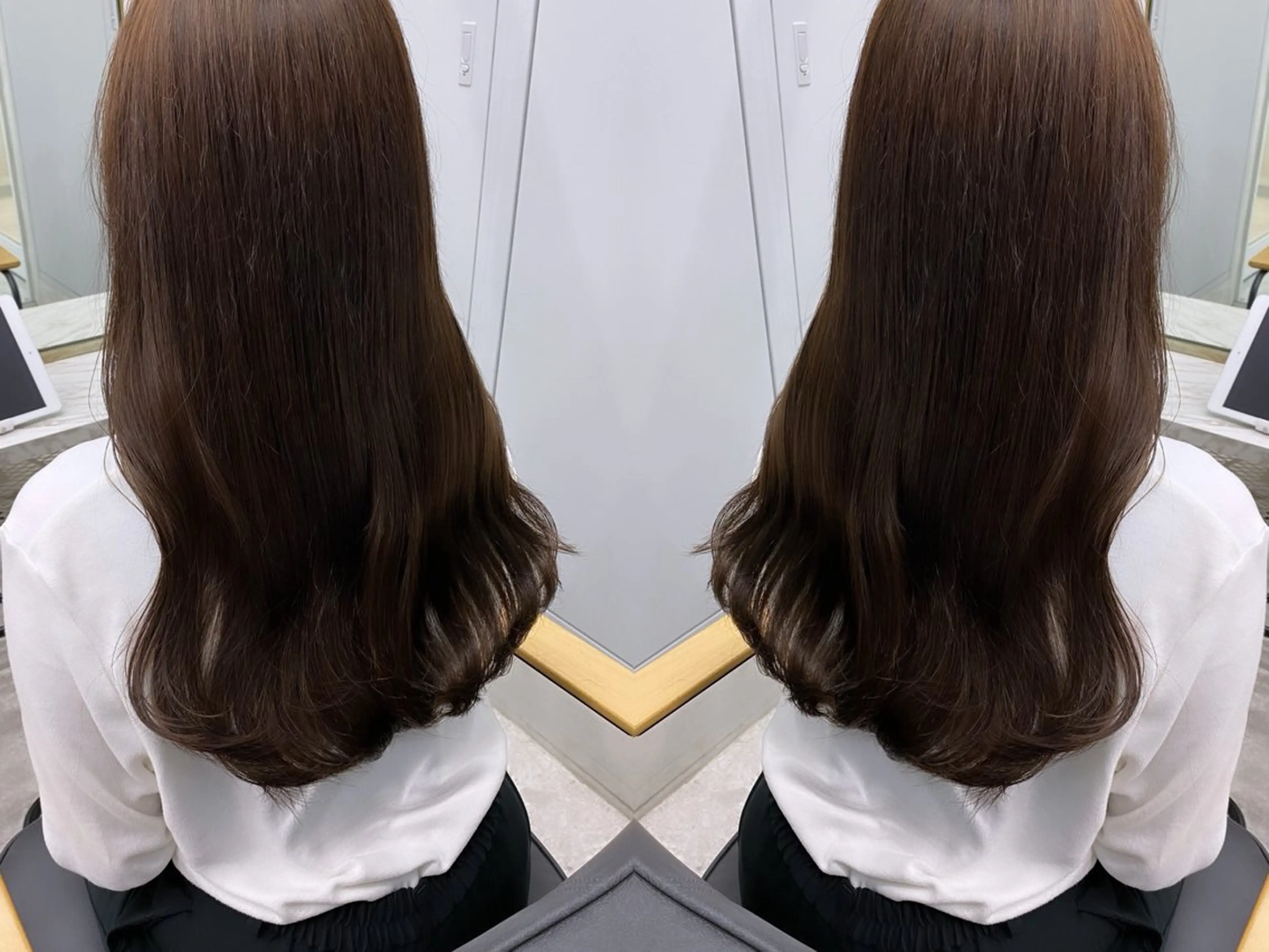 ロング カット ヘアカラー トリートメント AKANE 【zina新宿】のヘアスタイル