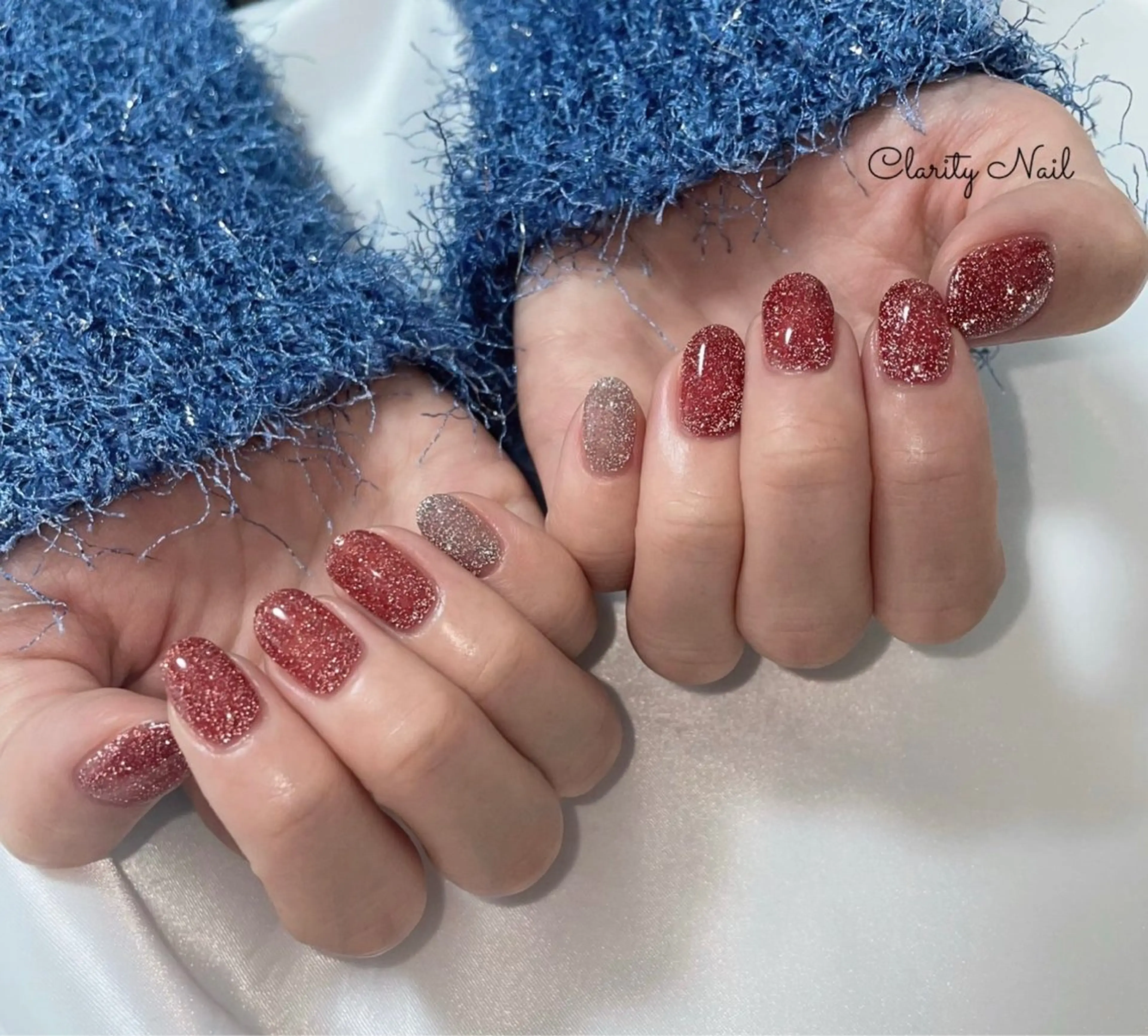 ネイル フラッシュネイル ラメ(グリッター) ワンカラーネイル ハンドネイル Clarity Nailのネイルデザイン