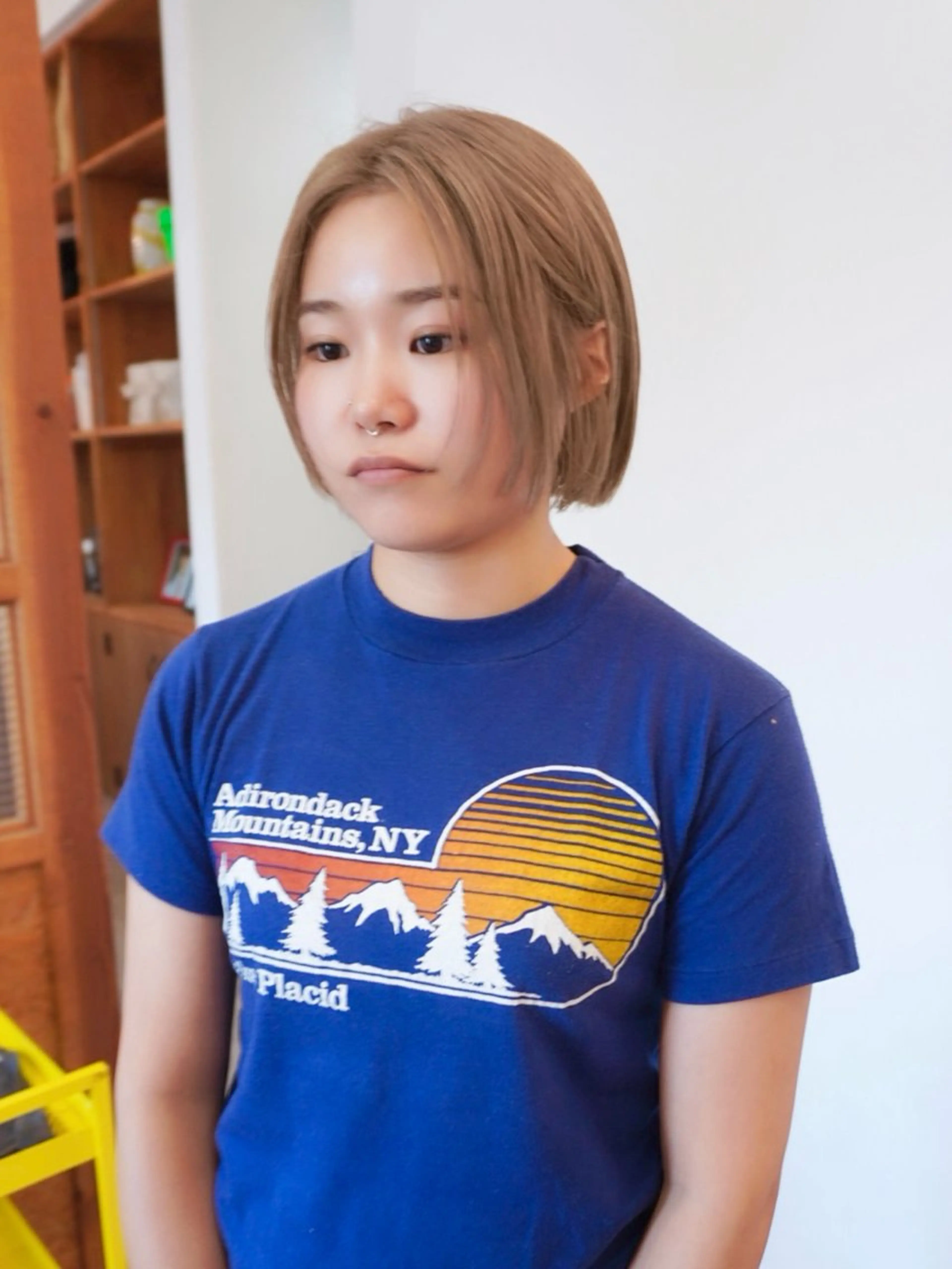 ショート カラー ベージュカラー ブリーチ 透明感カラー ダブルカラー ボブ ヘアカラー December 伊勢崎のヘアスタイル