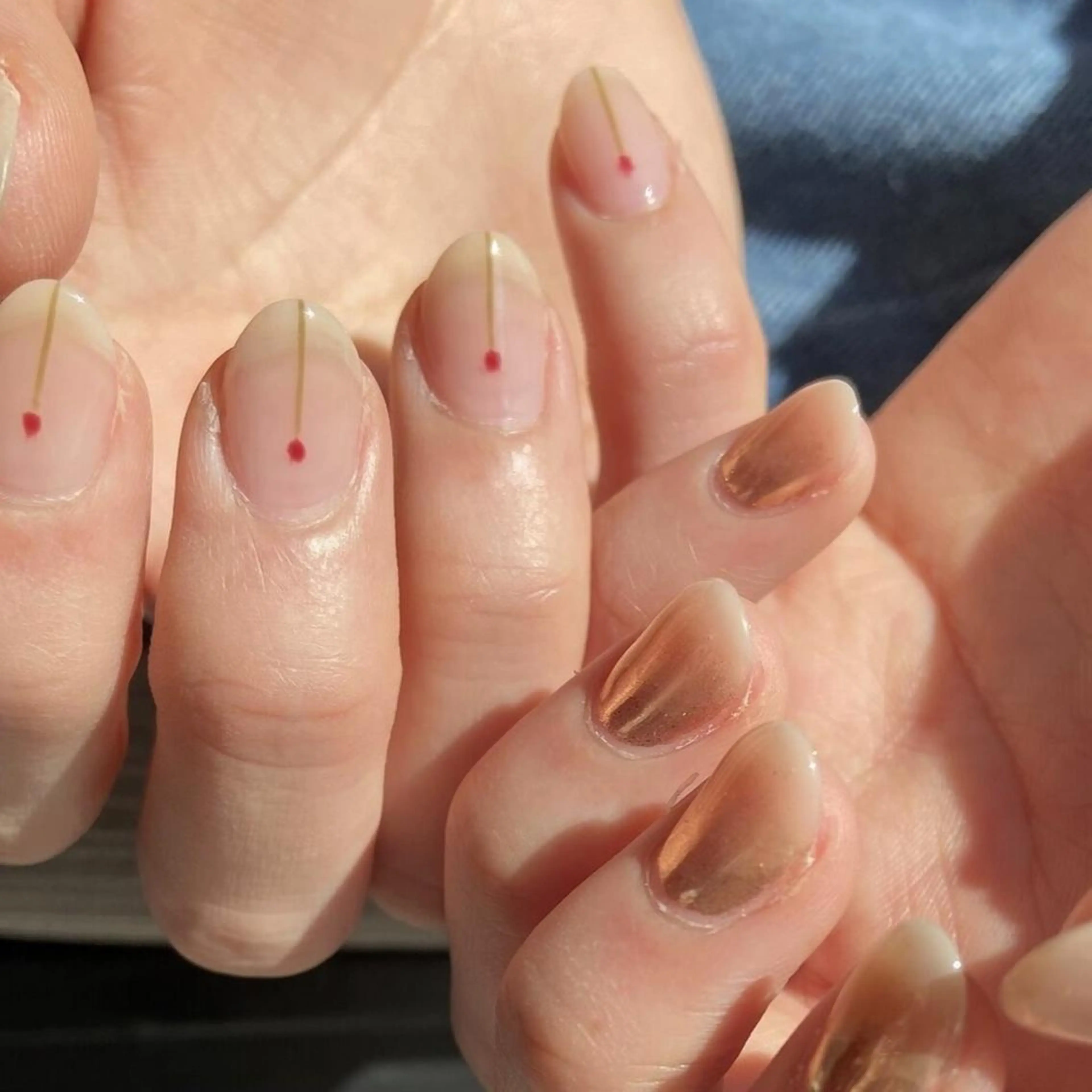 ネイル アートネイル クリアネイル フレンチネイル ジェルネイル ガラスフレンチ 【パラジェル認定】 newiネイル京橋のネイルデザイン