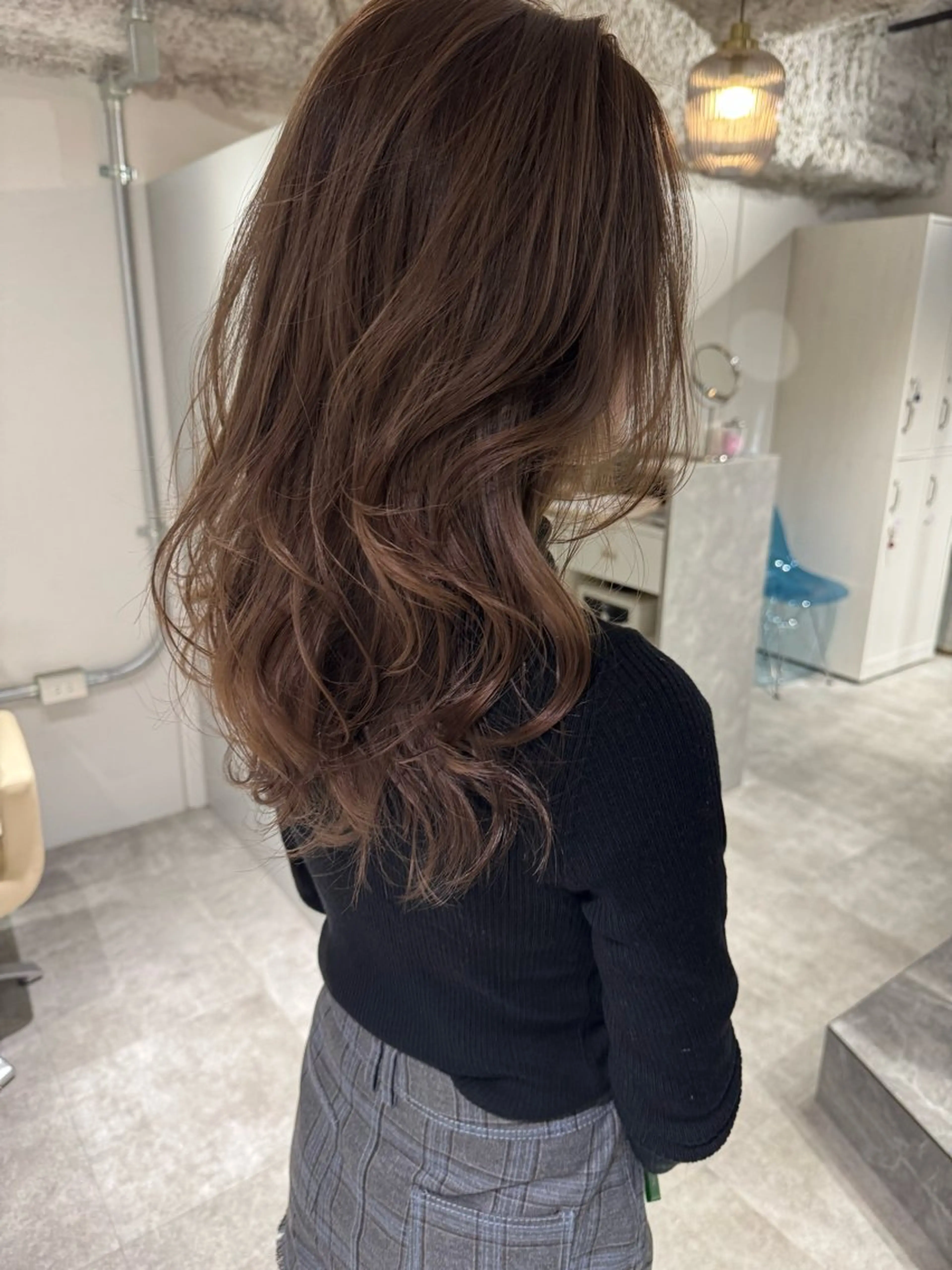 ロング カラー ハッシュカット レイヤーカット 夜23時まで予約🉑 reverieあきらのヘアスタイル