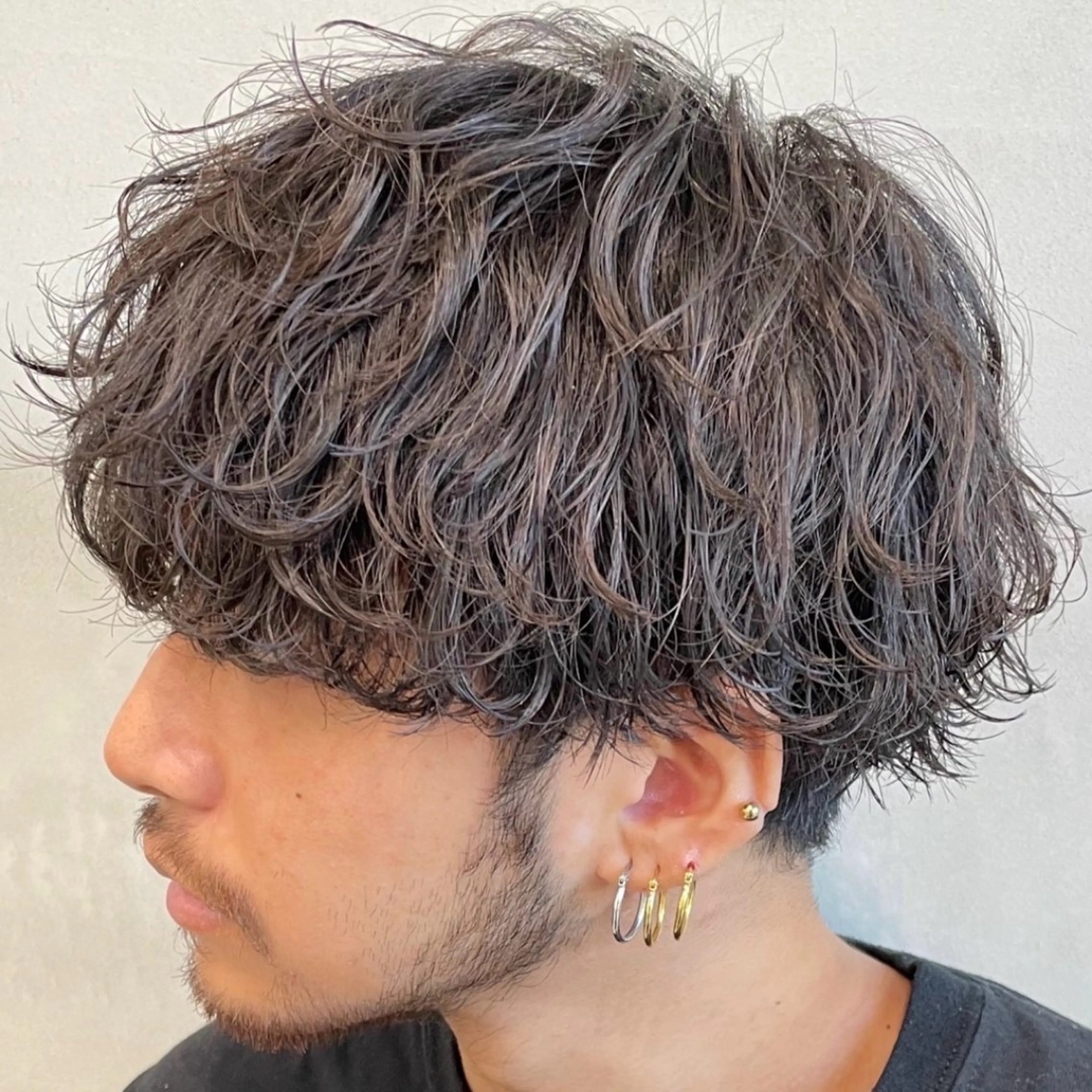 ミディアム パーマ ヘアアレンジ メンズ fifth 石川 凪のヘアスタイル