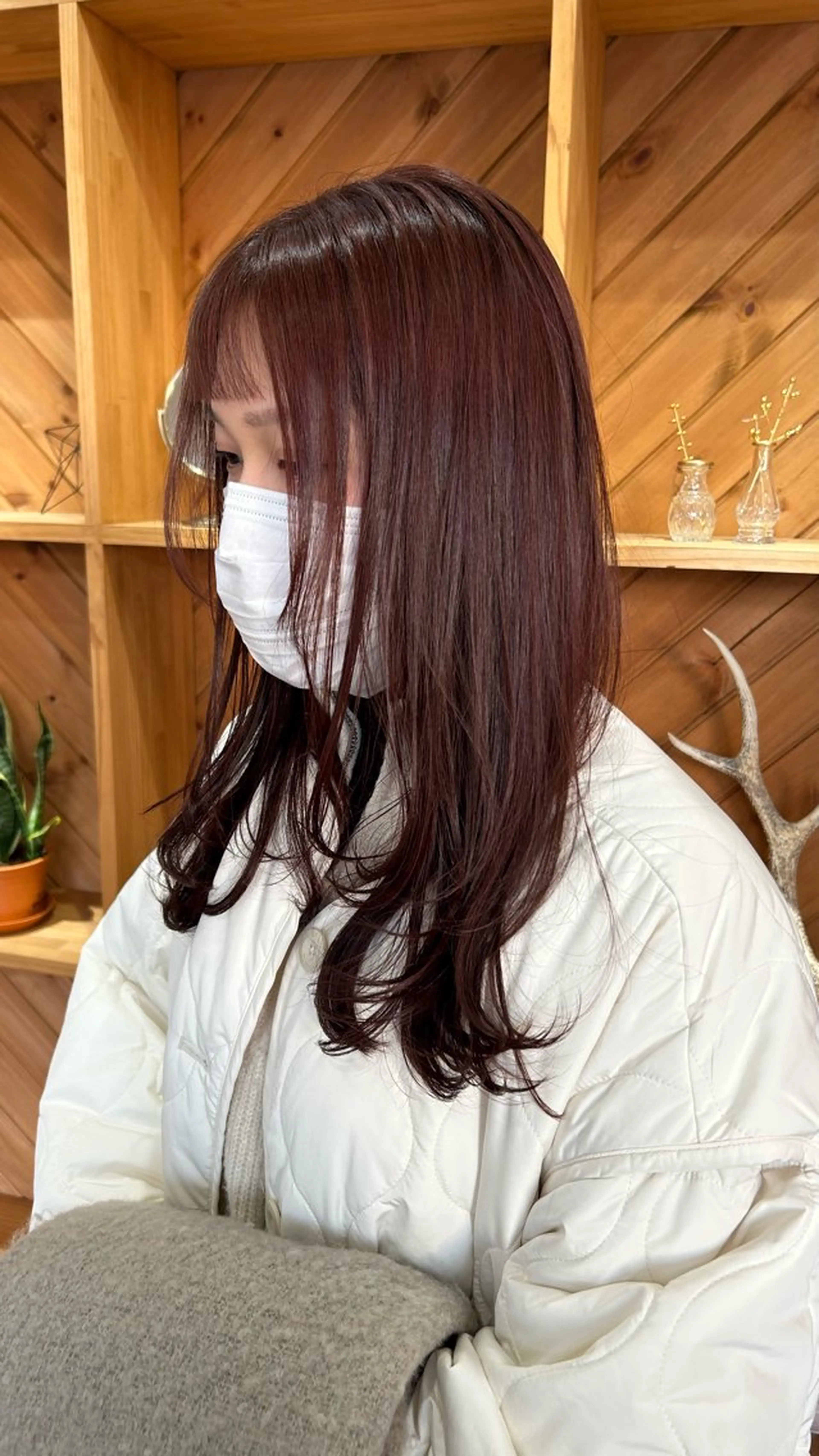 カラー ブラウンカラー レッドカラー ヘアカラー 中野 莉子のマツエク・マツパデザイン