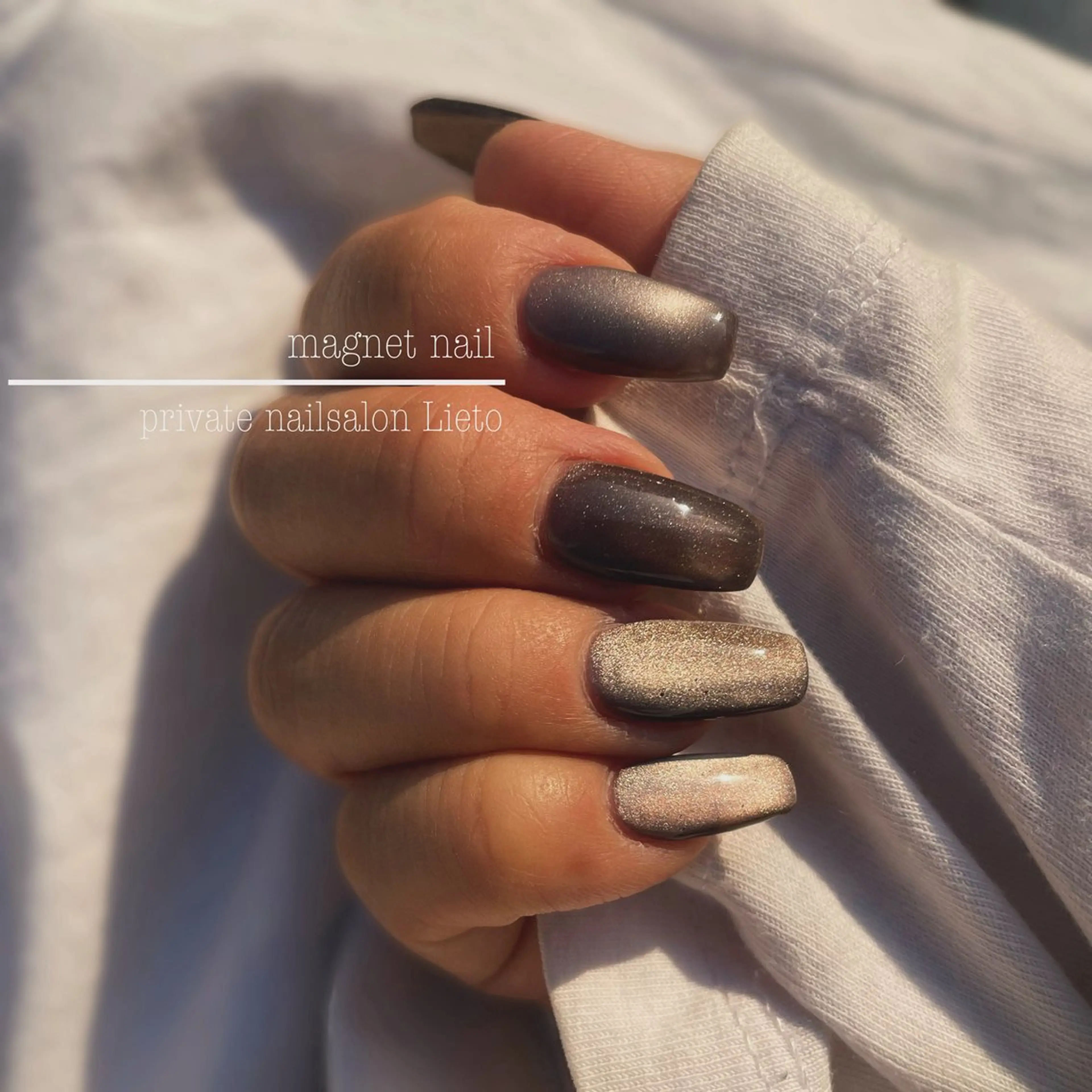 ネイル マグネットネイル マグネットワンカラー ワンカラーネイル ハンドネイル nailsalon Lietoのネイルデザイン