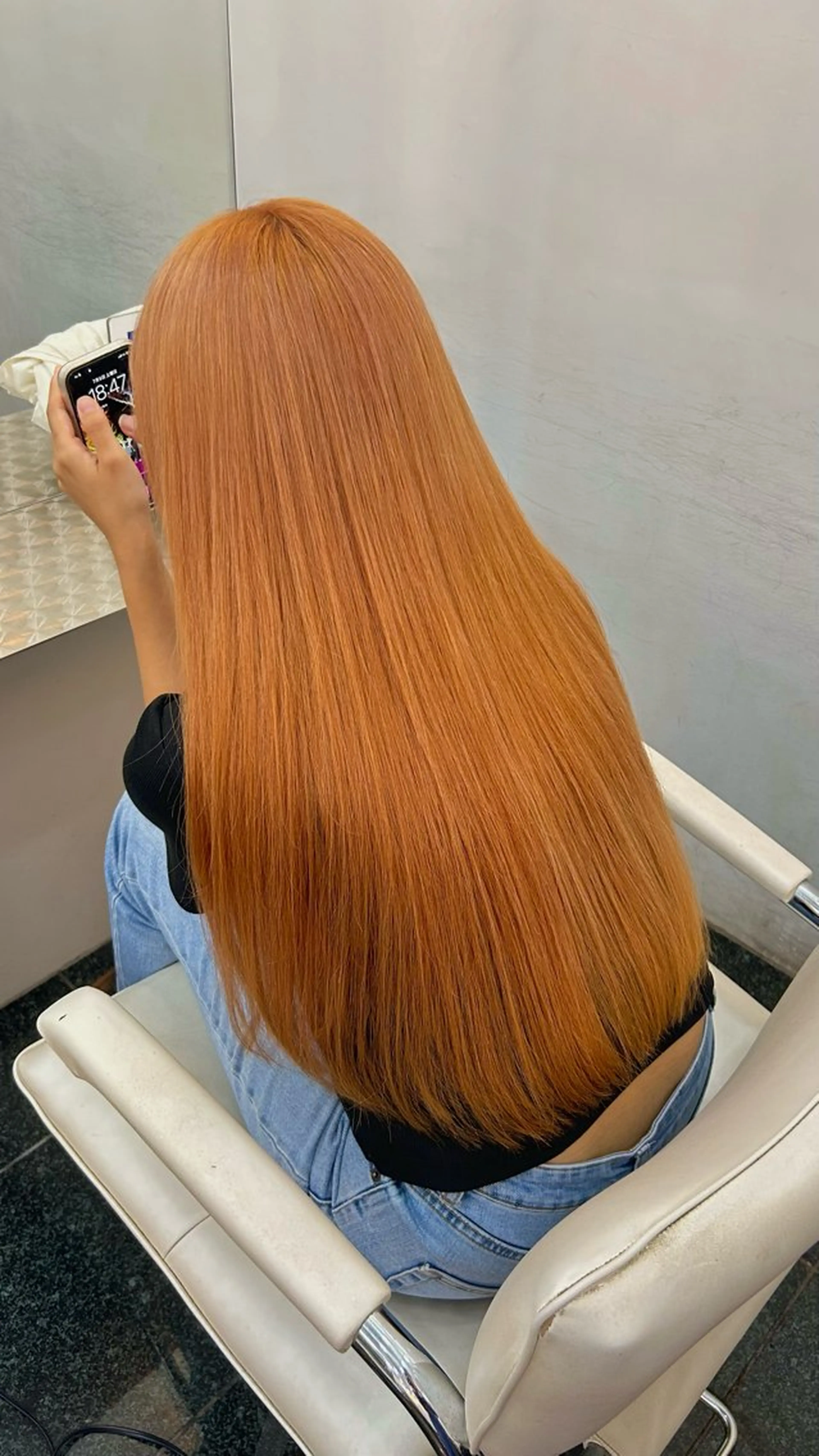 ロング カラー ヘアカラー ✨🦄韓国風レイヤ ー🦄✨林あかりのヘアスタイル