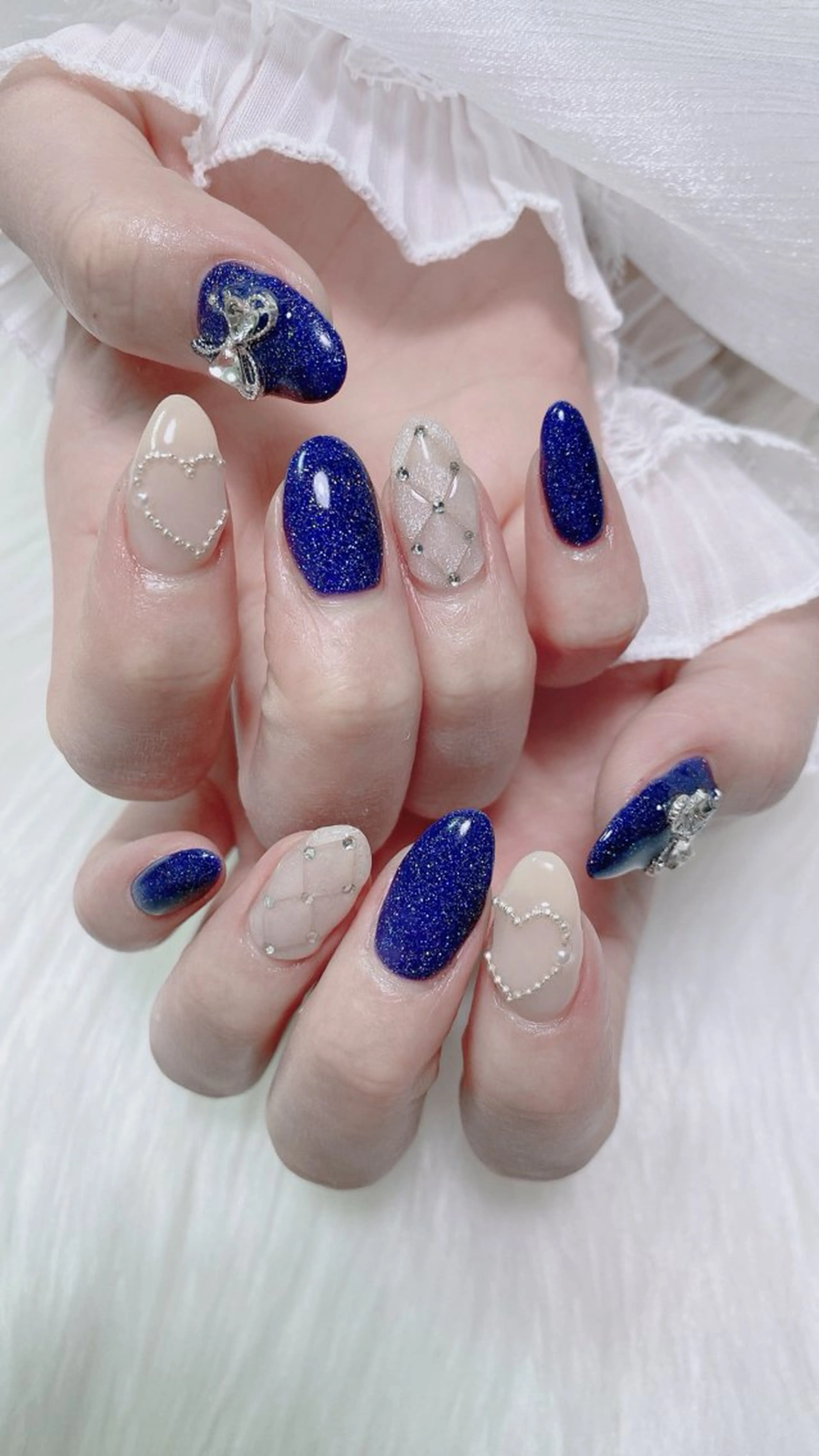 ネイル ハンドネイル オーシャン スカルプネイルサロンのネイルデザイン