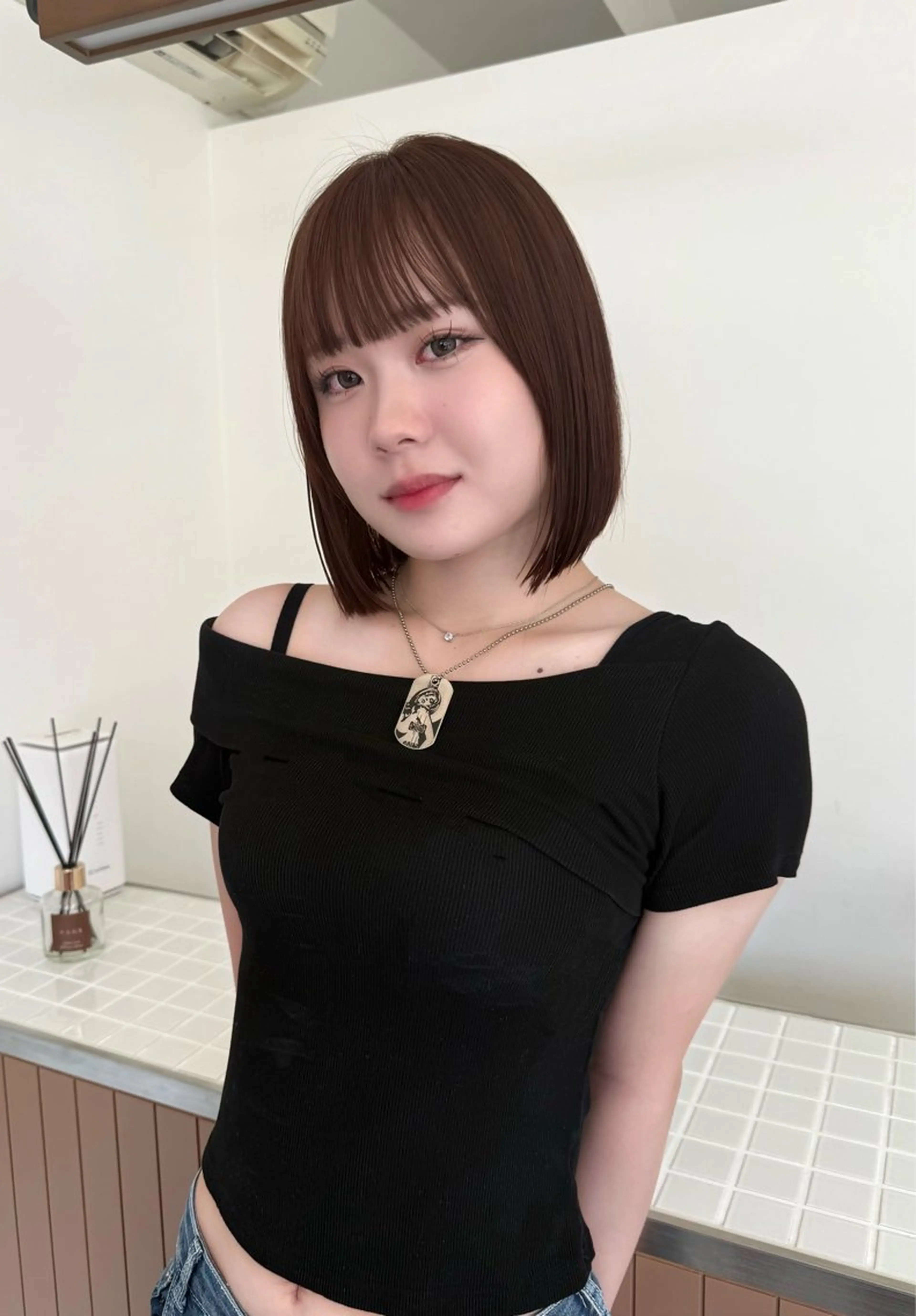 ミディアム ボブ 宮嶋 蓮のヘアスタイル