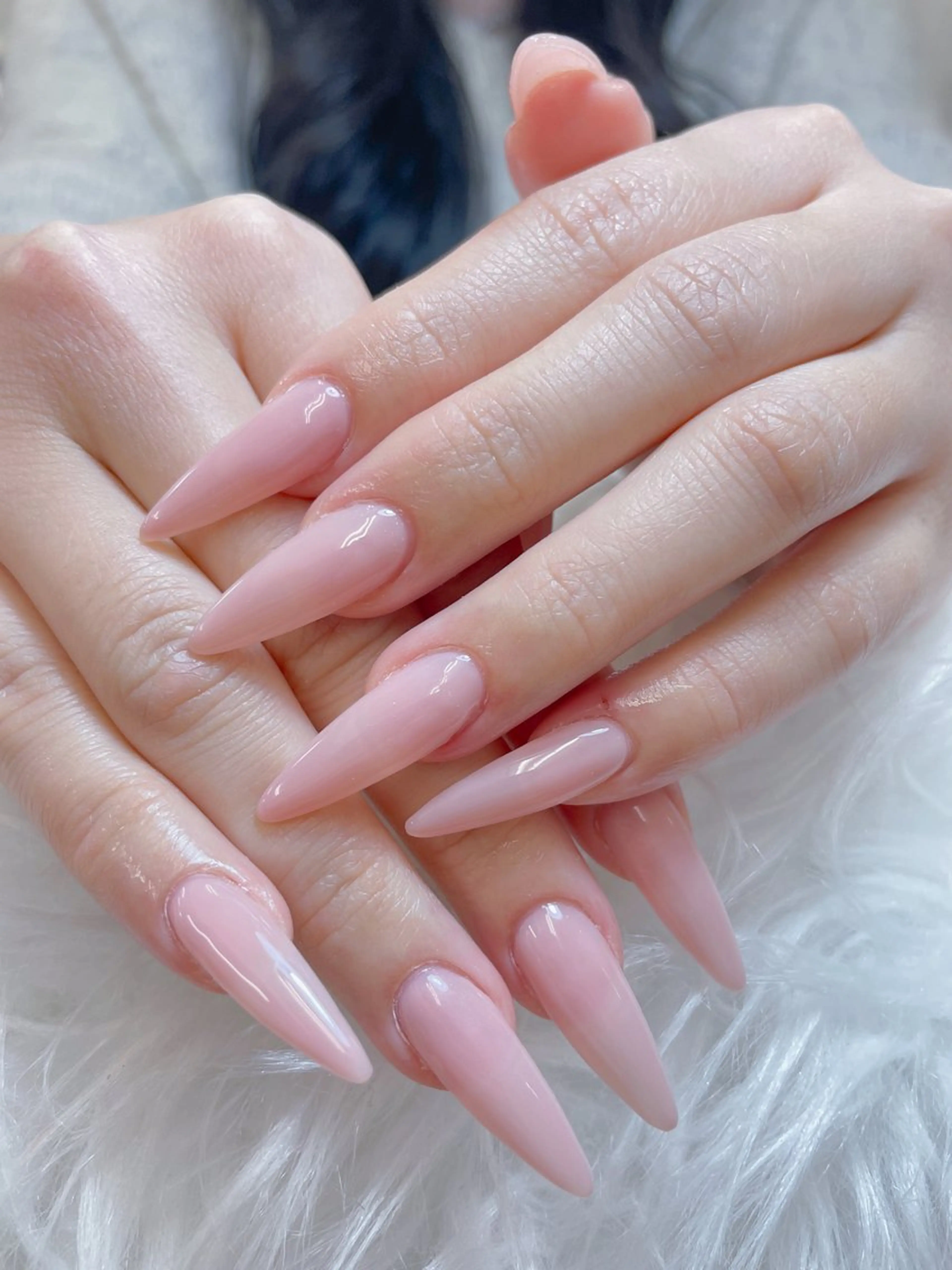 ネイル アートネイル 長さ出し ガーリー 韓国ネイル 持ち込み Rin Nail 新大久保店のネイルデザイン