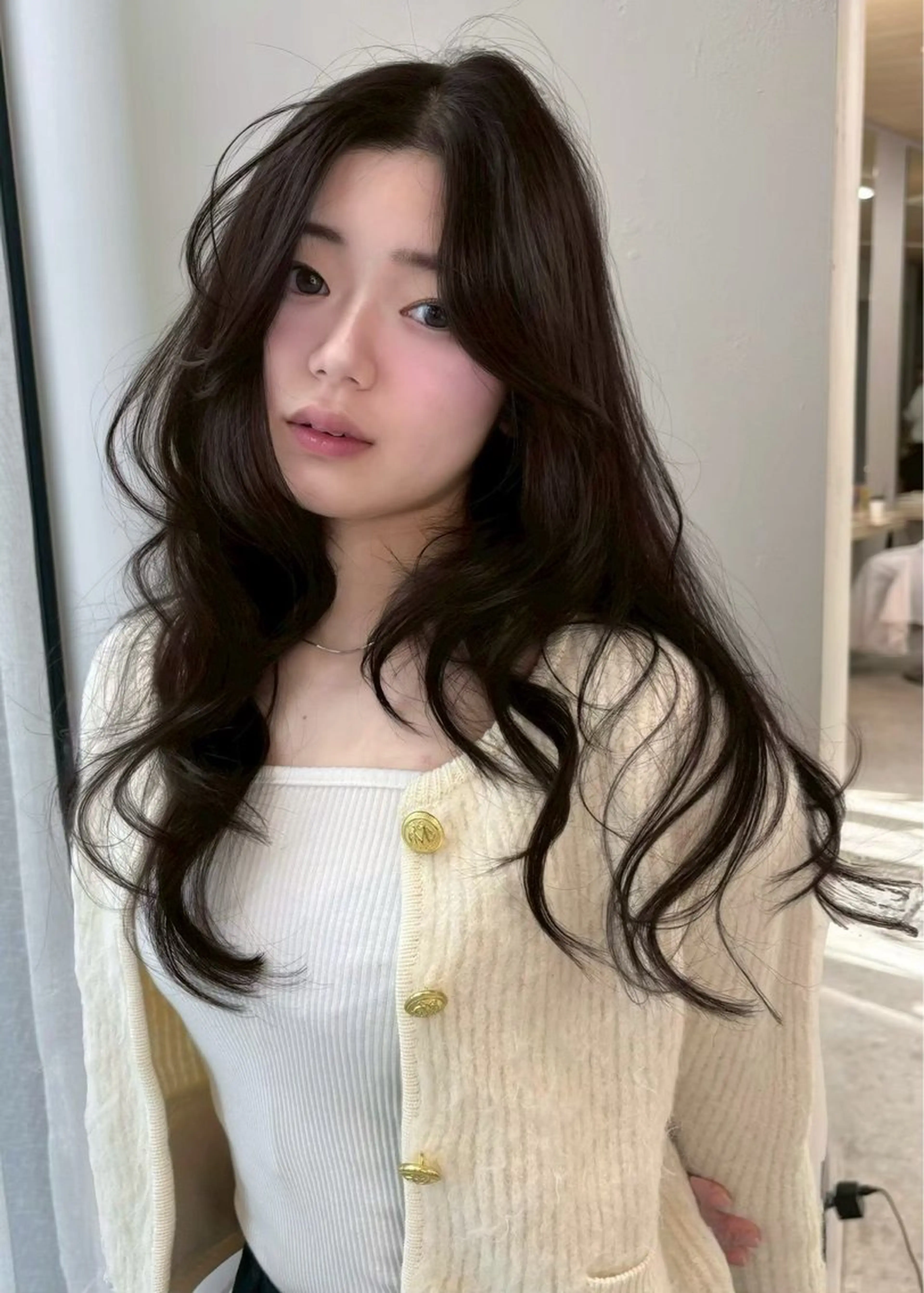 ロング 顔周りカット レイヤーカット 似合わせカット 小顔カット 当日予約/天神美容室 HACKのヘアスタイル