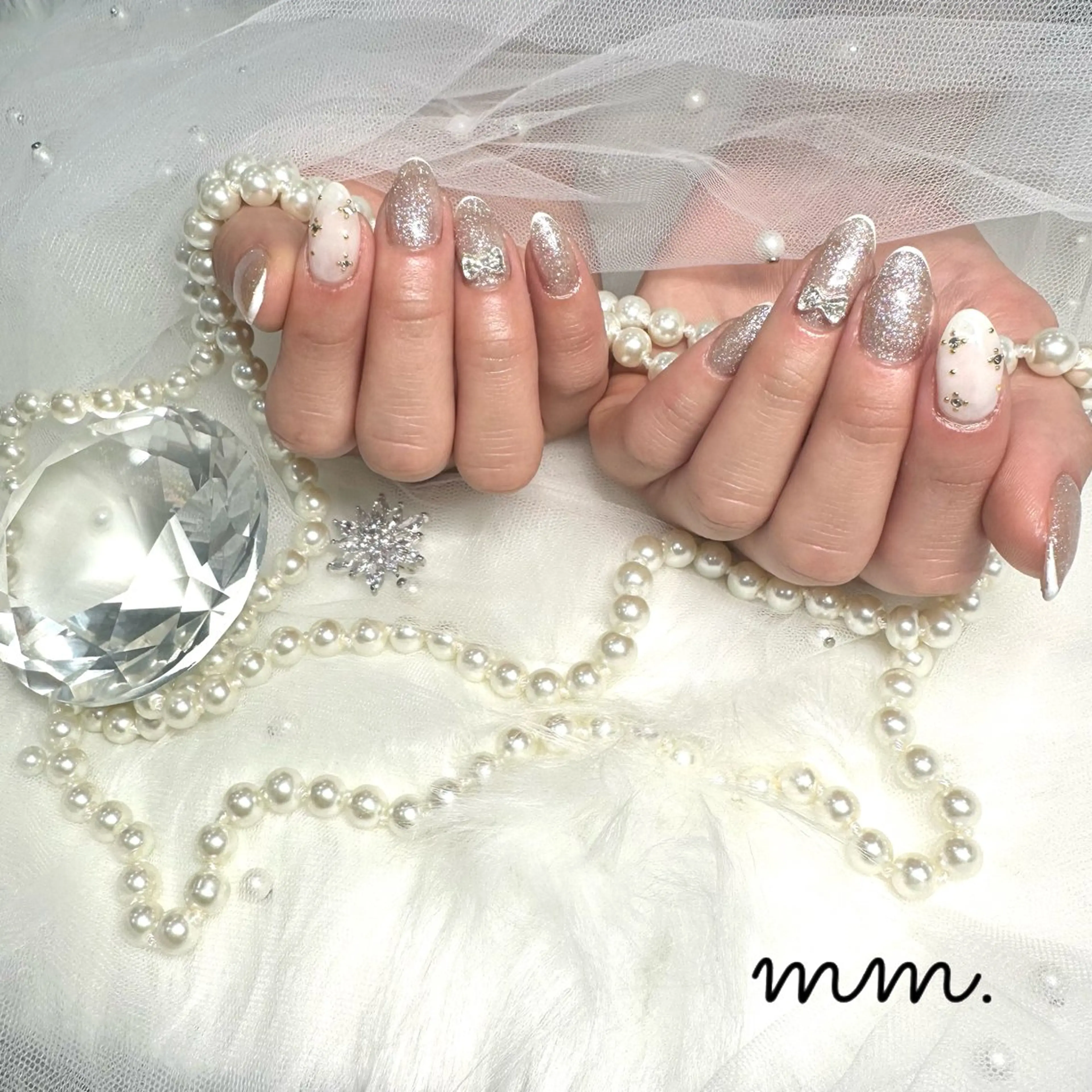 ネイル ハンドネイル 🩷🩵mm.大宮 Riyo🧸🩵🩷のネイルデザイン