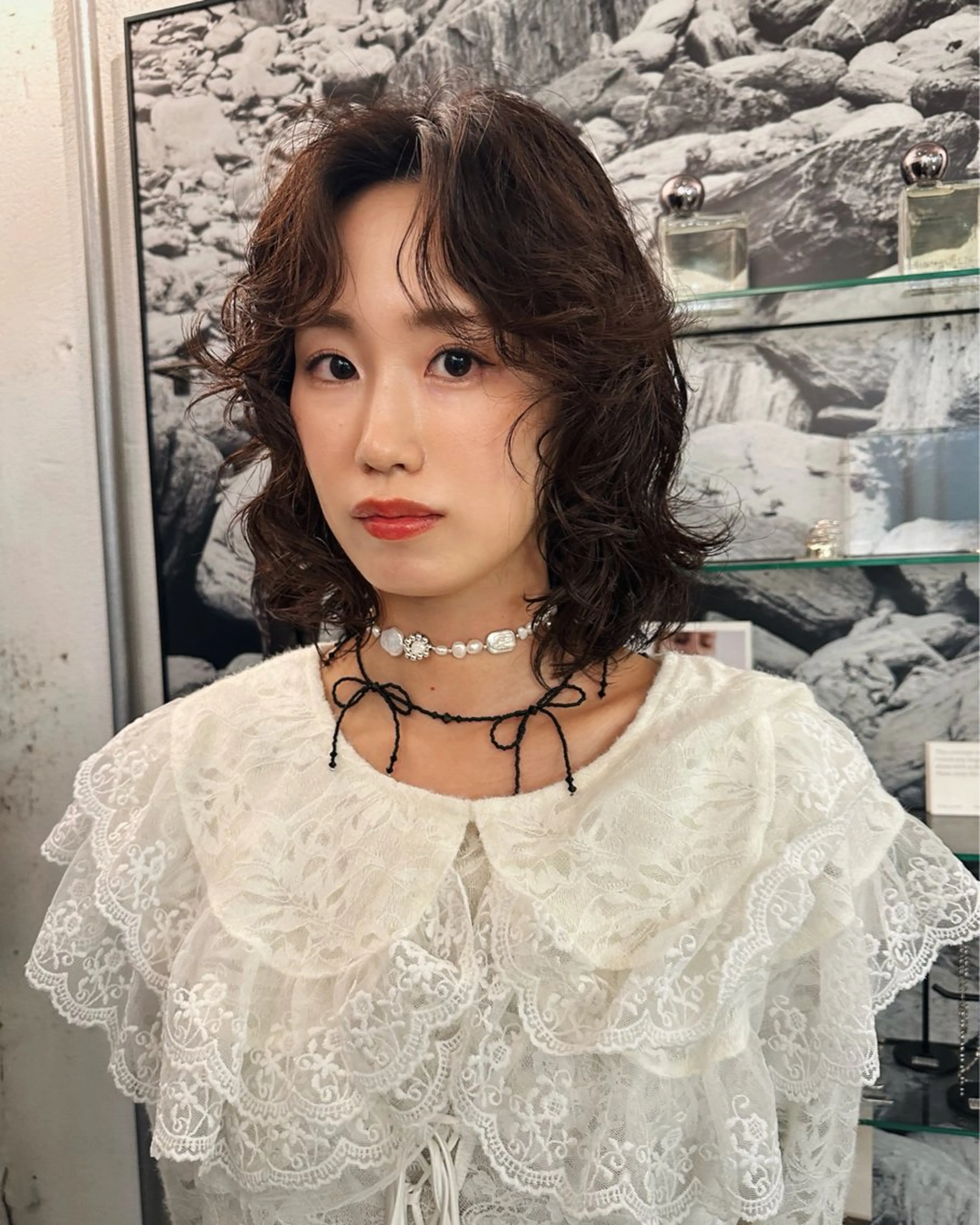 ミディアム パーマ カット パーマ レイヤー/パーマ /ウルフ/nabeのヘアスタイル