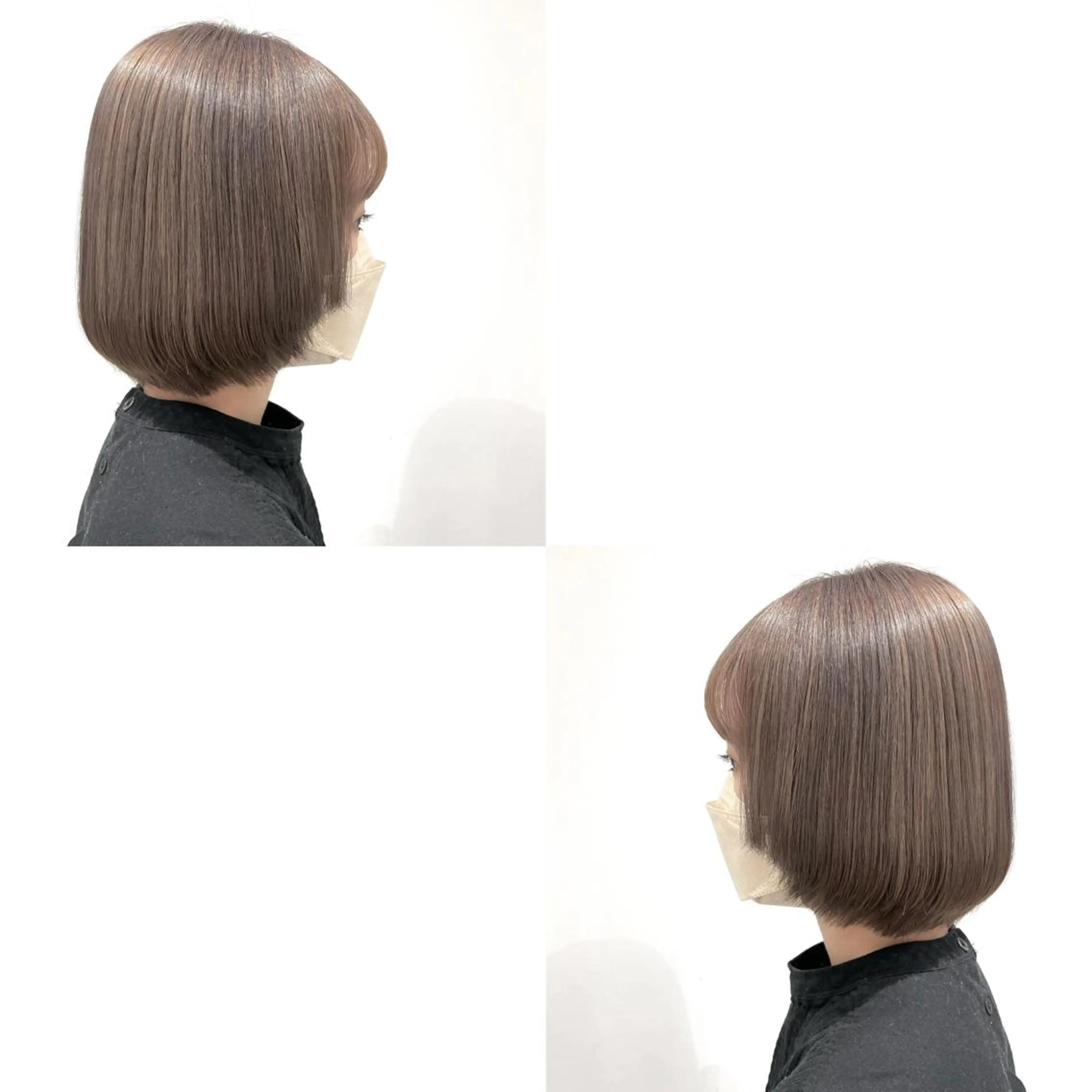 ミディアム カラー ヘアカラー トリートメント 青沼夏未/オリーブ/ 寒色カラーのヘアスタイル