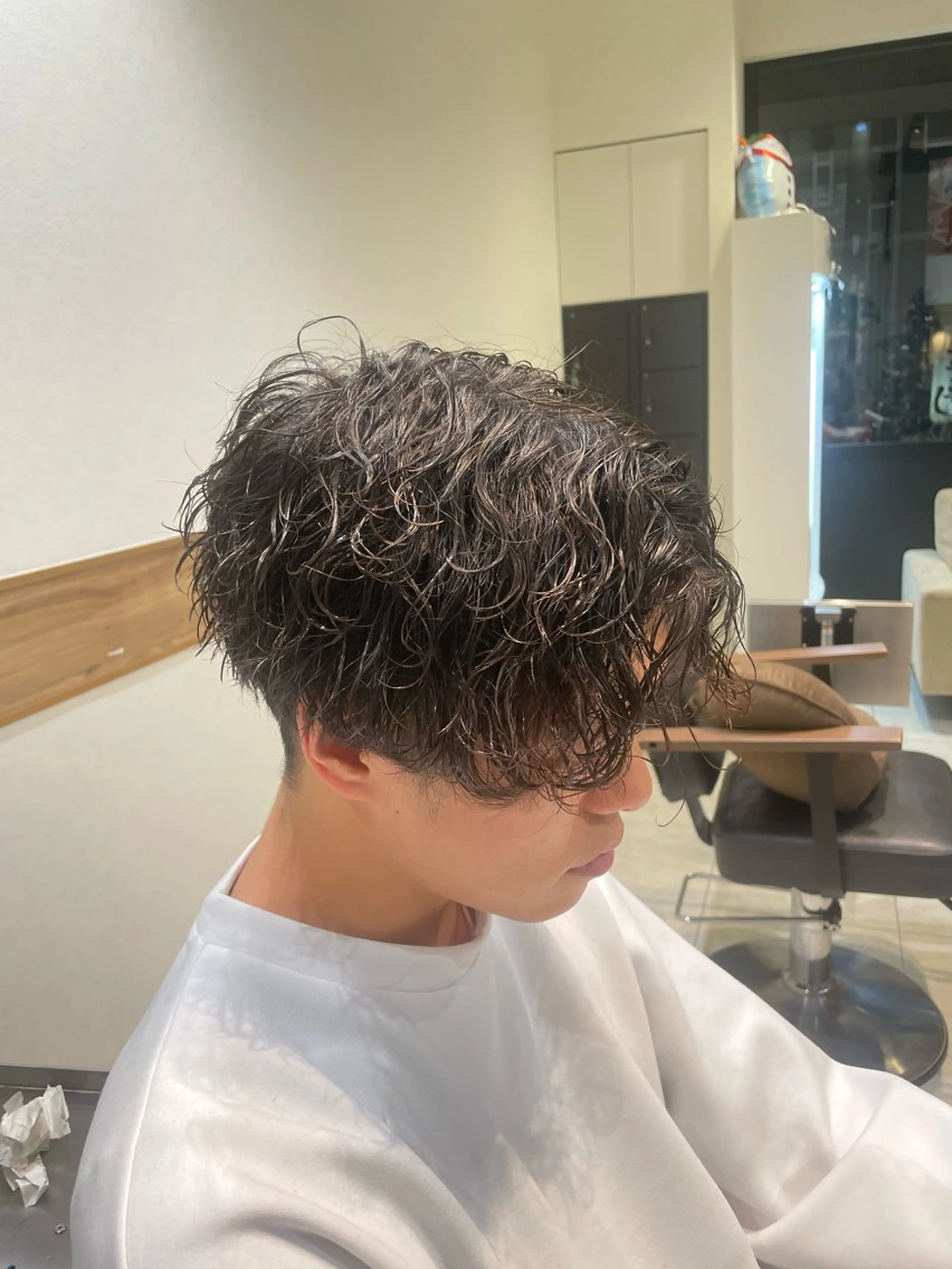 セミロング セミロングパーマ メンズ得意✂︎ 磯野歩夢のヘアスタイル