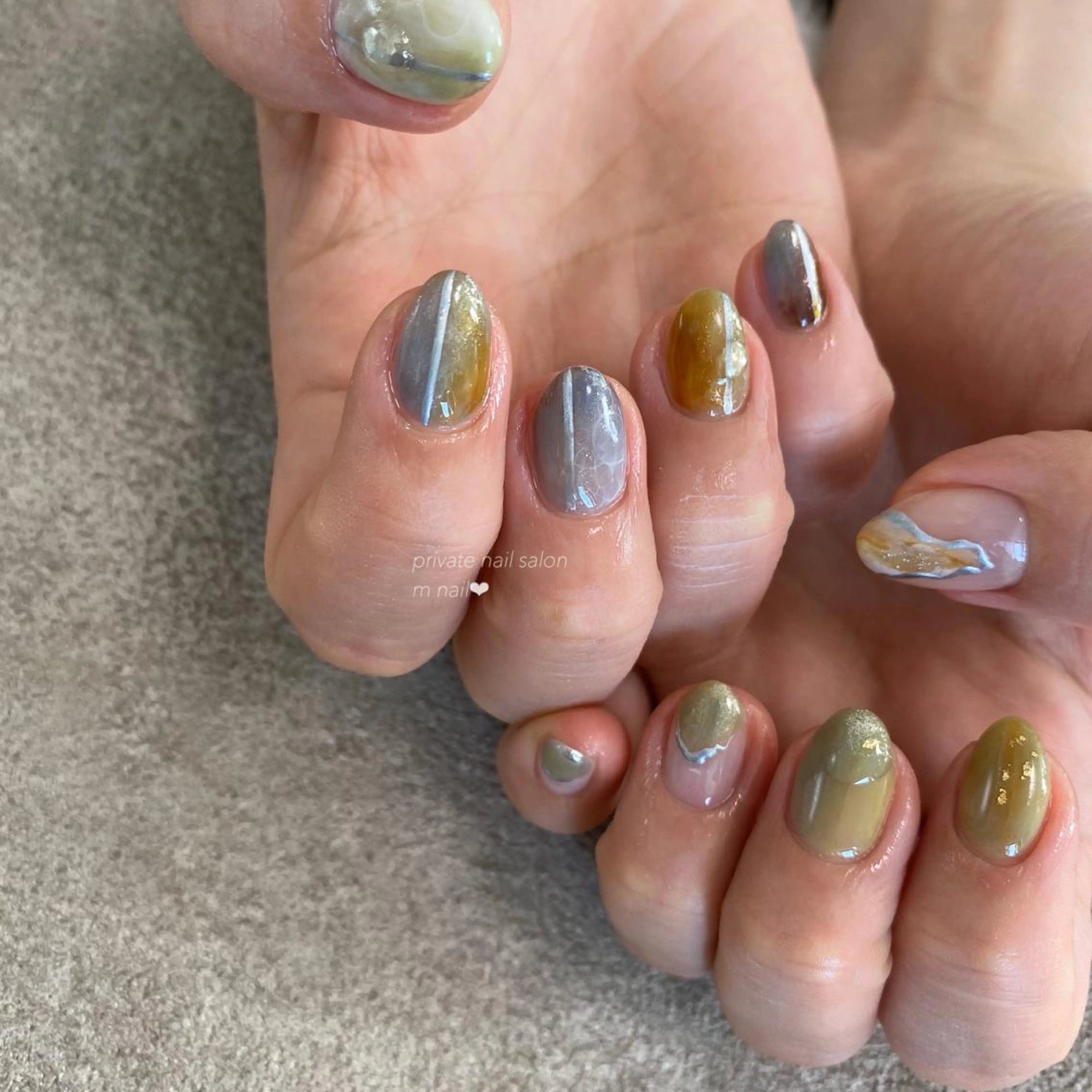 ネイル ピスタチオネイル ハンドネイル 小河原 舞のネイルデザイン
