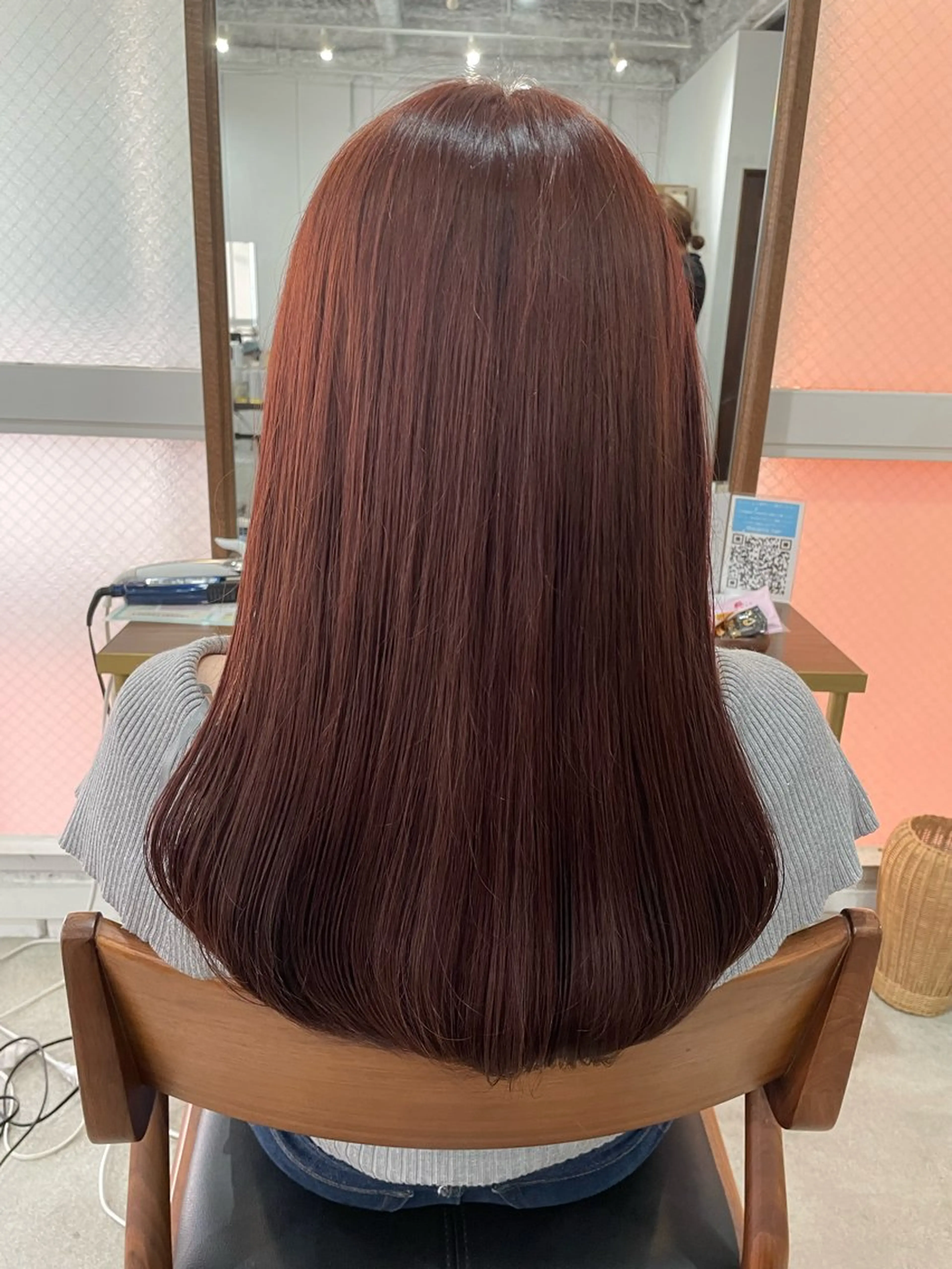 セミロング ピンクブラウン 中島 暢介のヘアスタイル