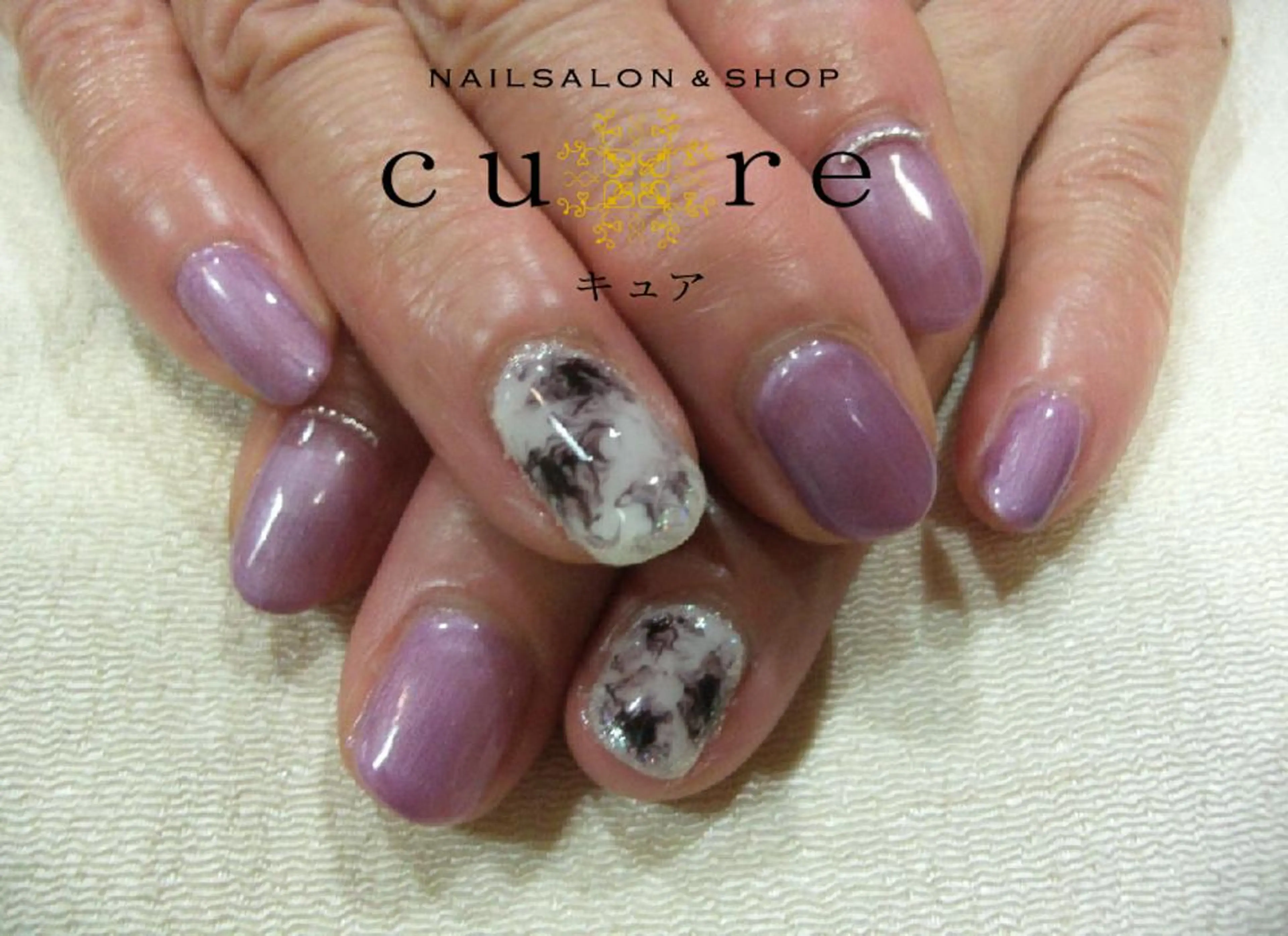 ショート ネイル シンプルネイル ネイルサロン Cureのネイルデザイン