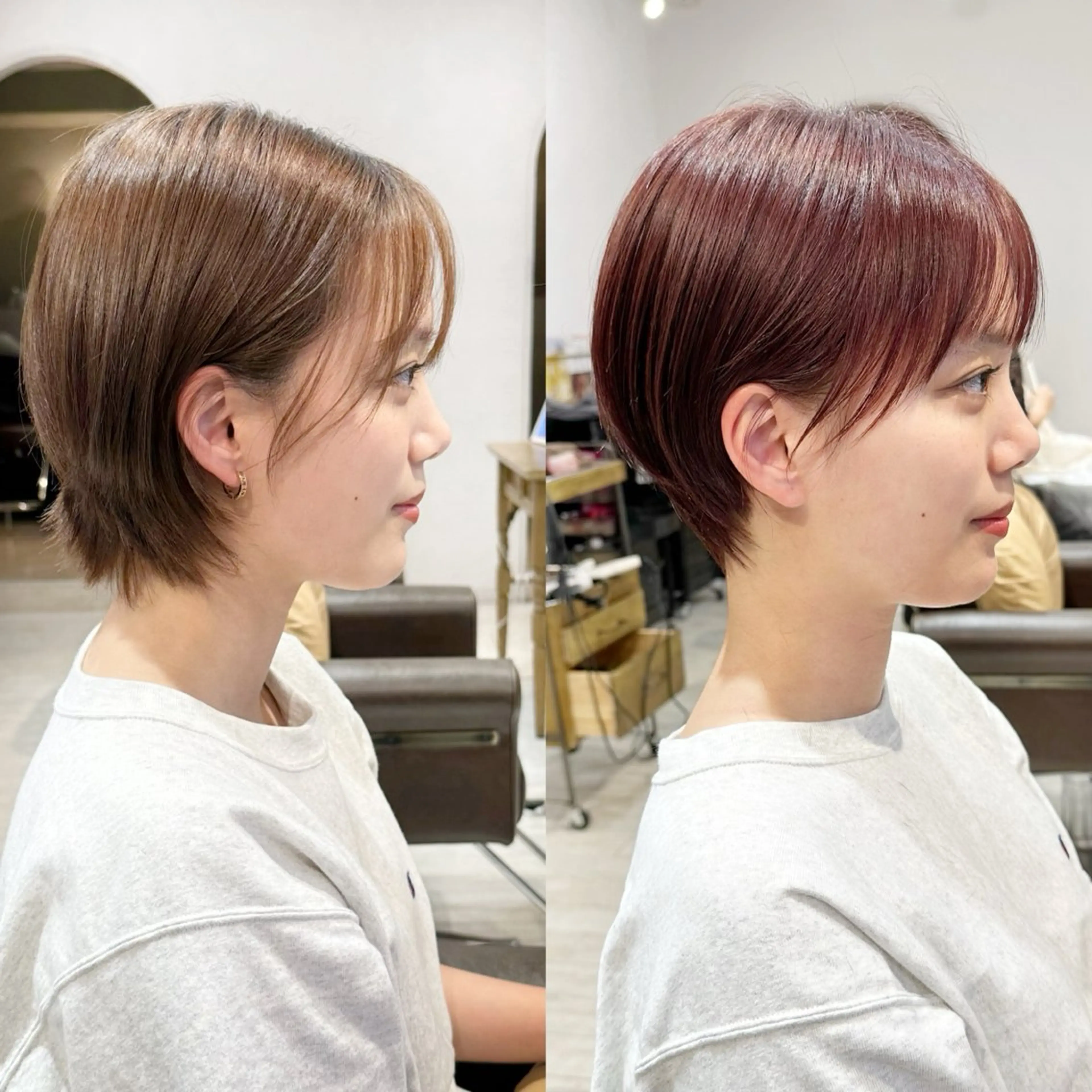 ショート カット トリートメント 縮毛矯正/ショート/ レイヤー/畑中正敏のヘアスタイル