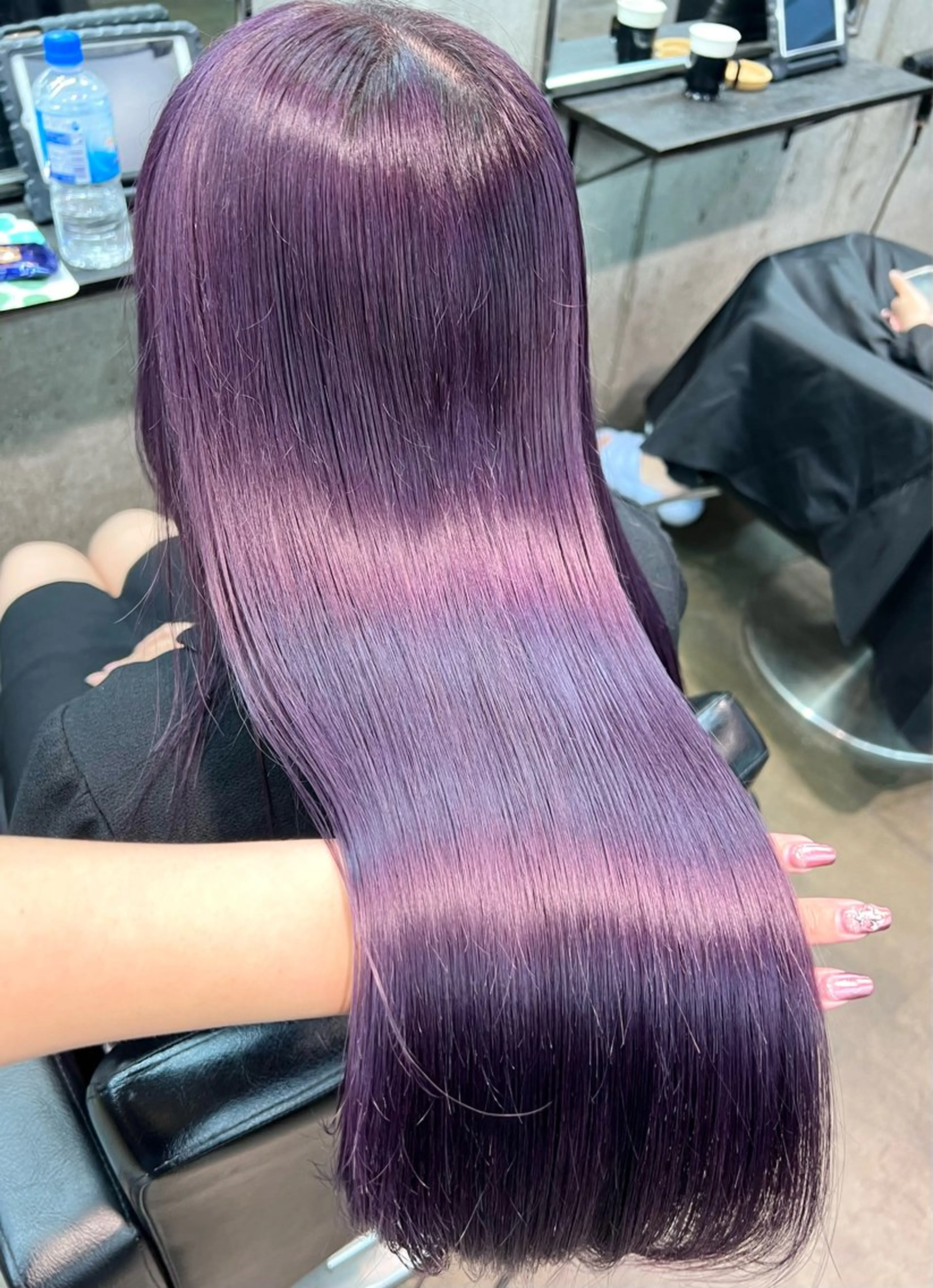 ロング カラー ブリーチ ケアブリーチ ハイトーンカラー ラベンダーカラー トリートメント ヘアカラー トリートメント 透明感カラー ✨ 韓国艶髪💗菅原のヘアスタイル