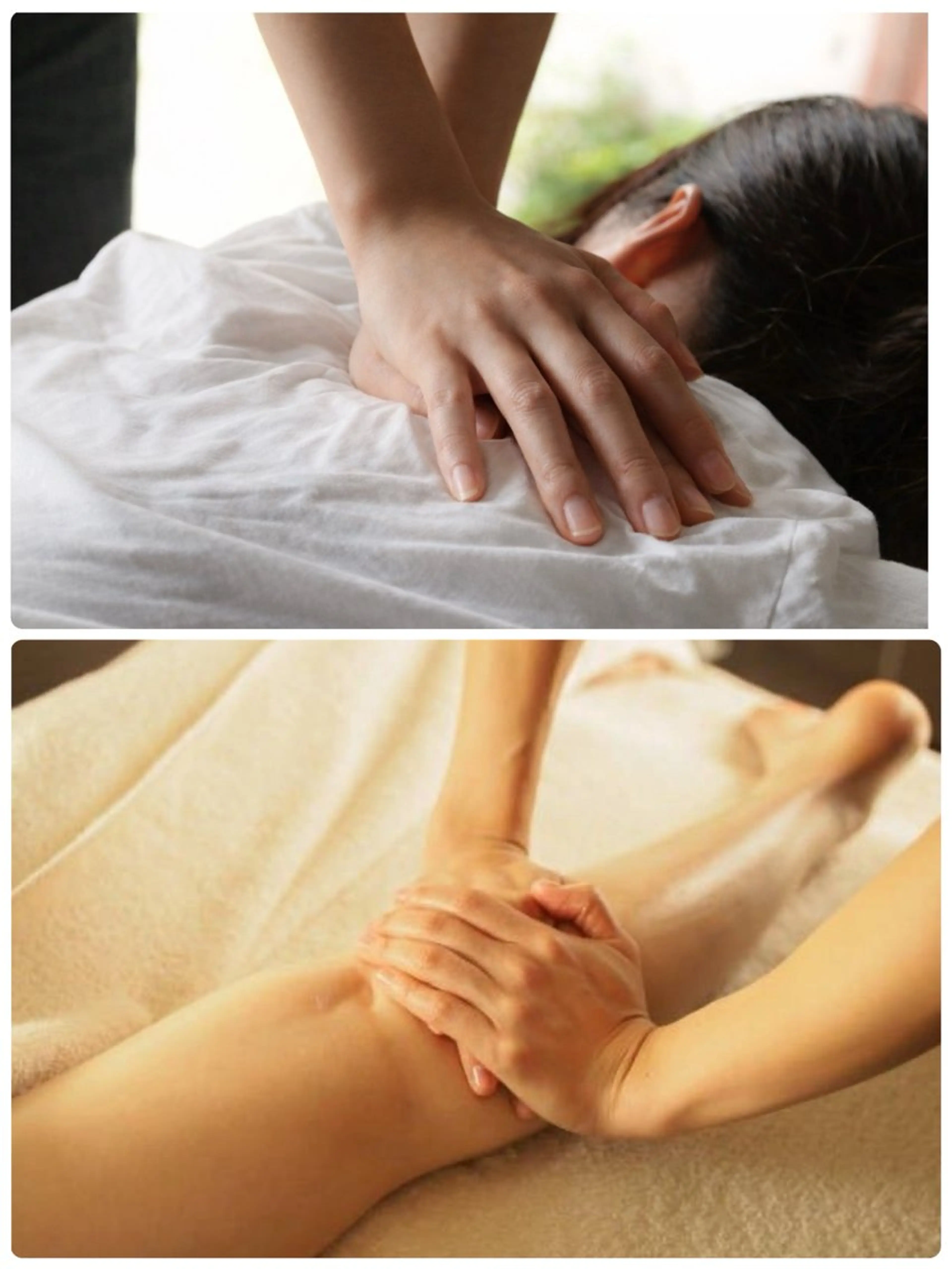 全身もみほぐし＋オイルフット（70分） ¥5,500の写真