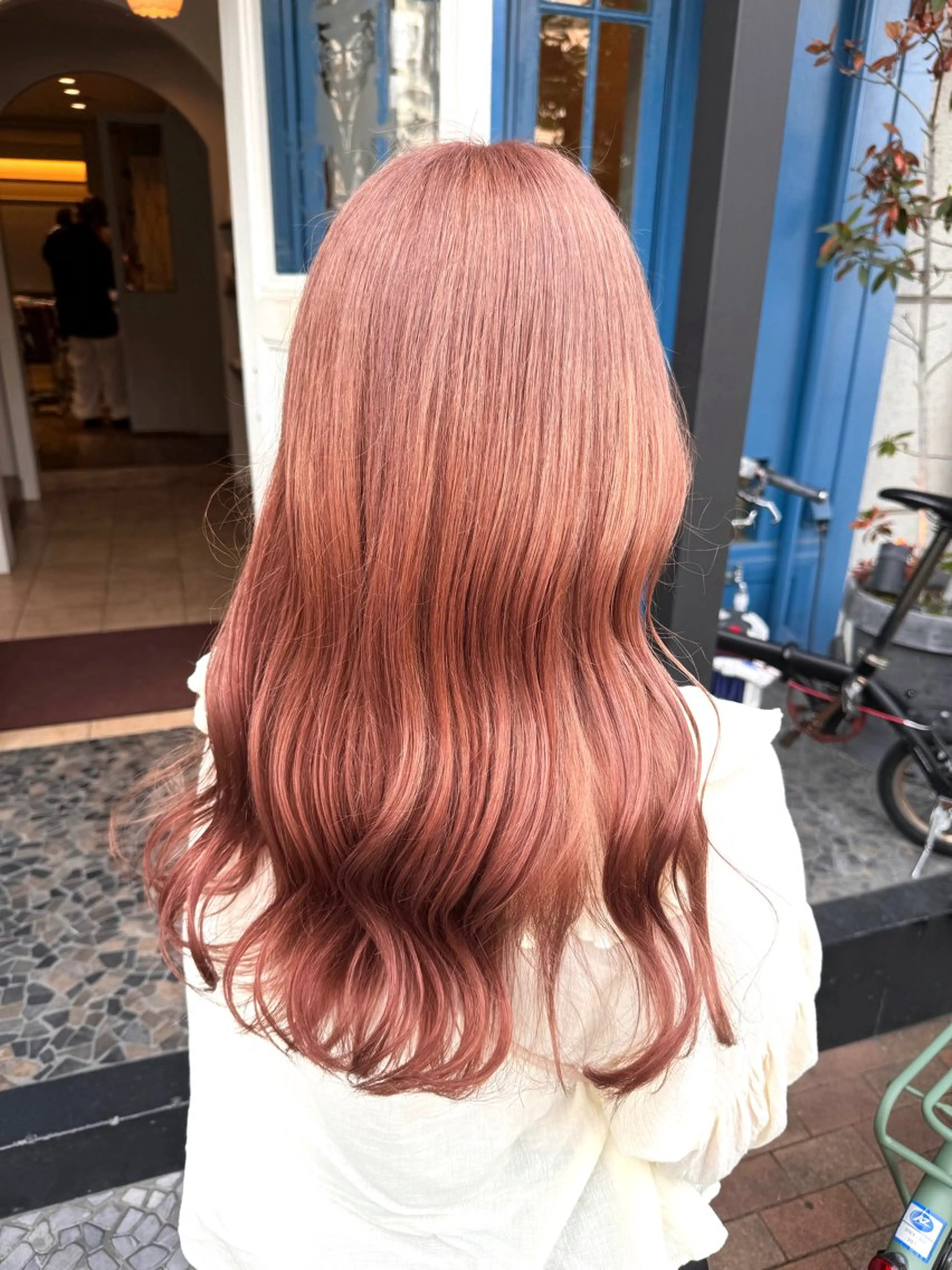 ロング カラー ブリーチ ピンクカラー  ︎︎ KASUMIのヘアスタイル