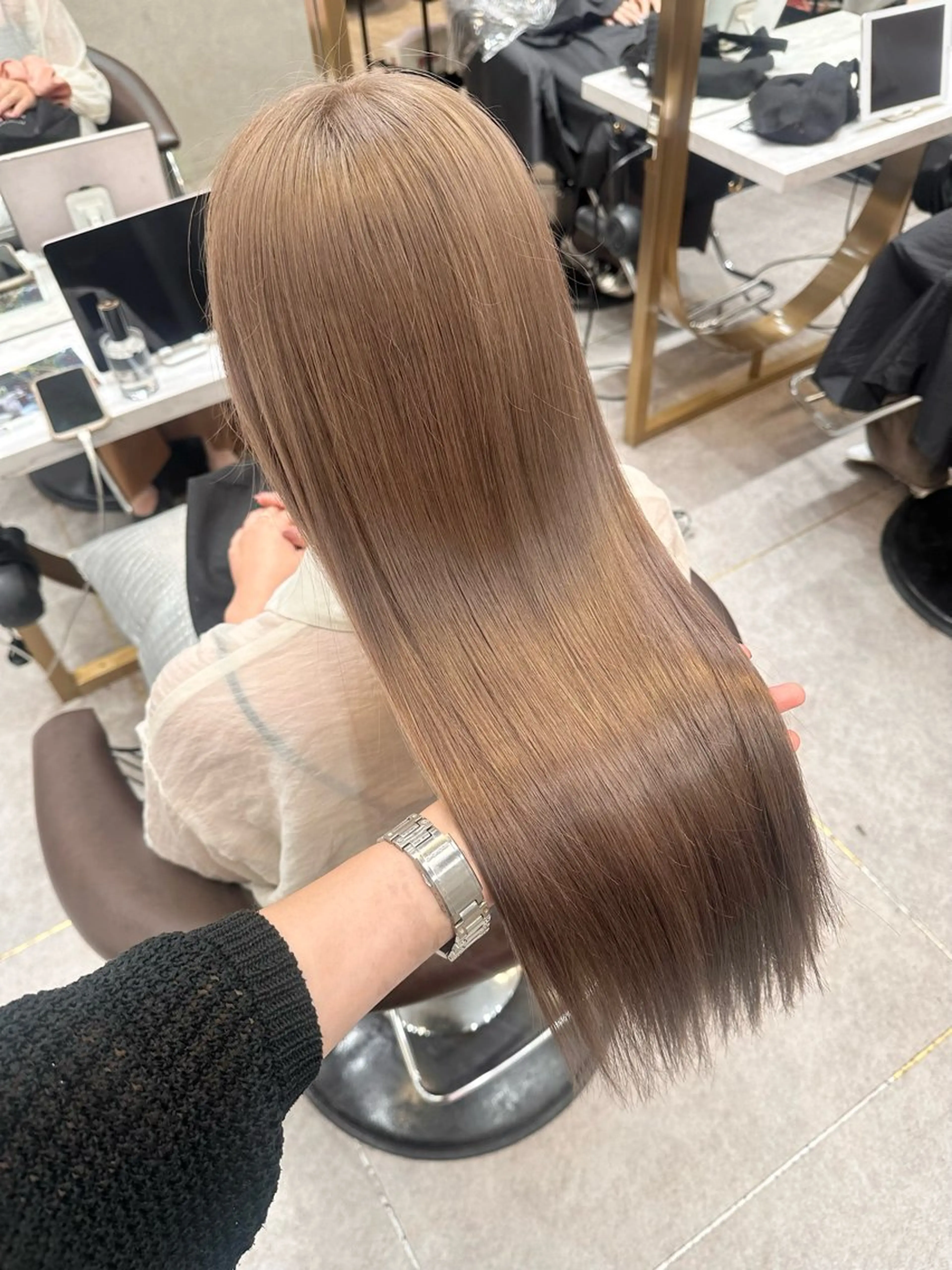 セミロング カラー ヘアアレンジ ヘアカラー トリートメント 天神/ブリーチ/ ブリーチなしカラーのヘアスタイル