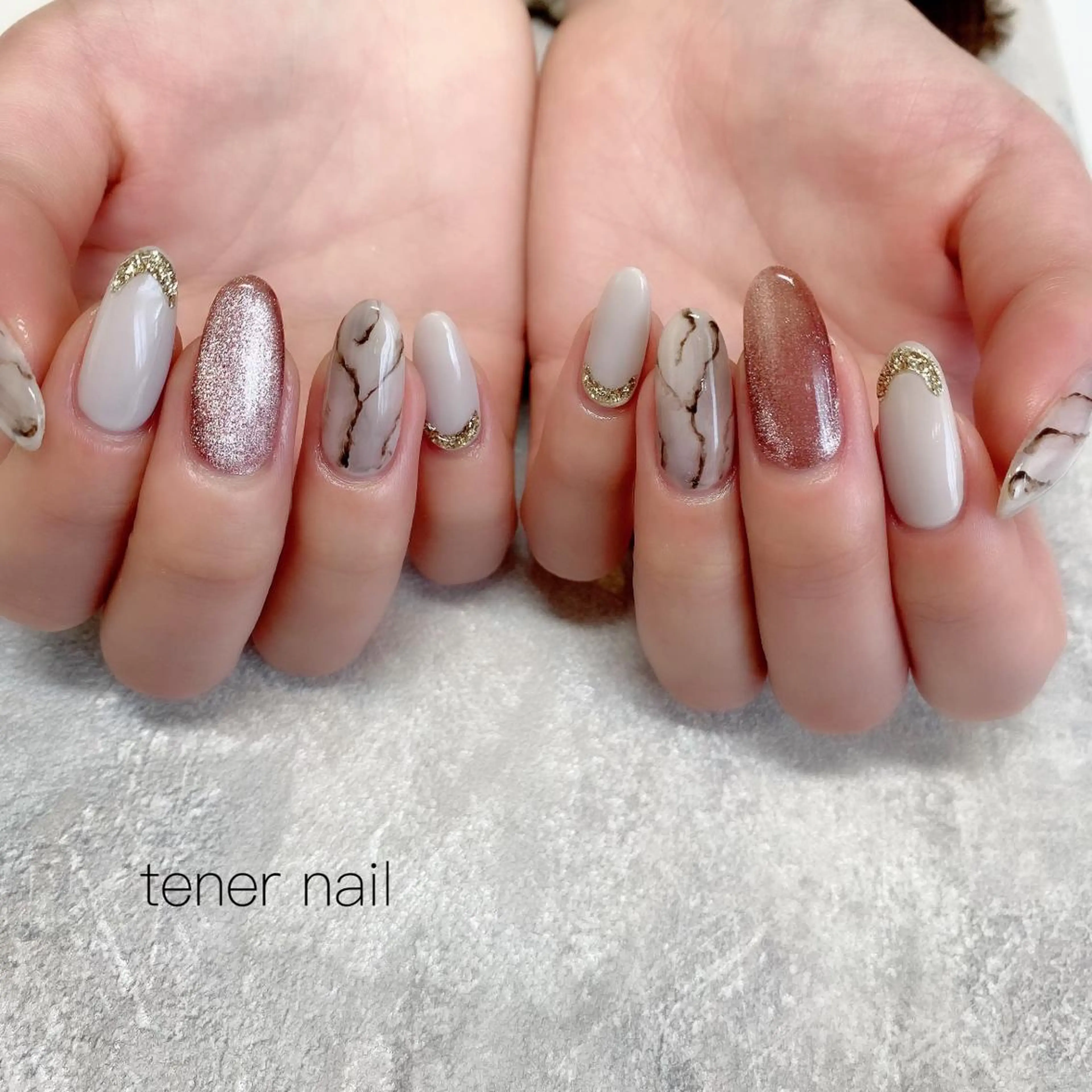 ネイル 大理石ネイル(マーブル) テネルネイル tener nailのネイルデザイン