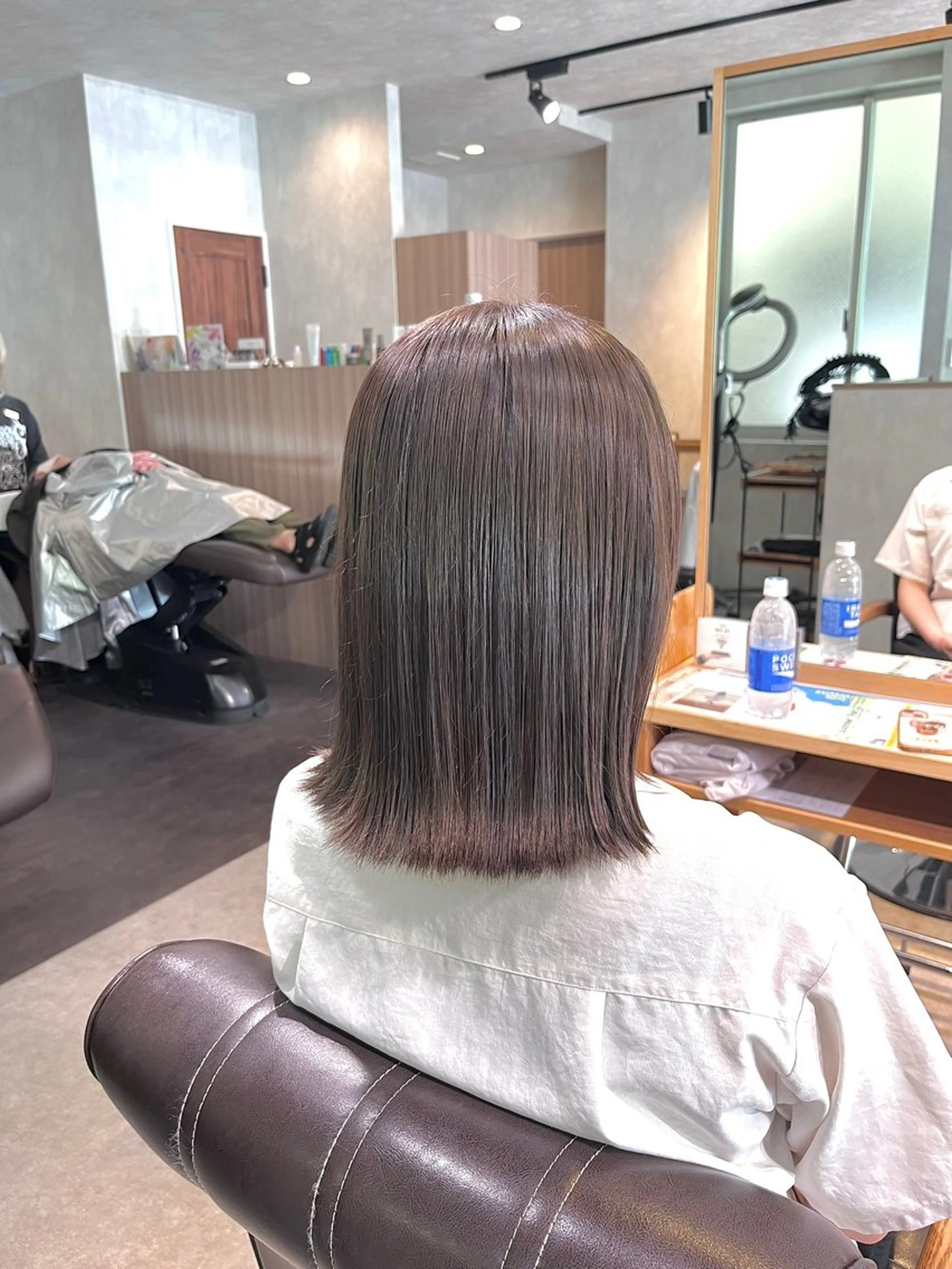 ミディアム カラー グレージュ オリーブグレージュ オリーブグレー ボブ/murata ⠀ ⠀ ⠀のヘアスタイル