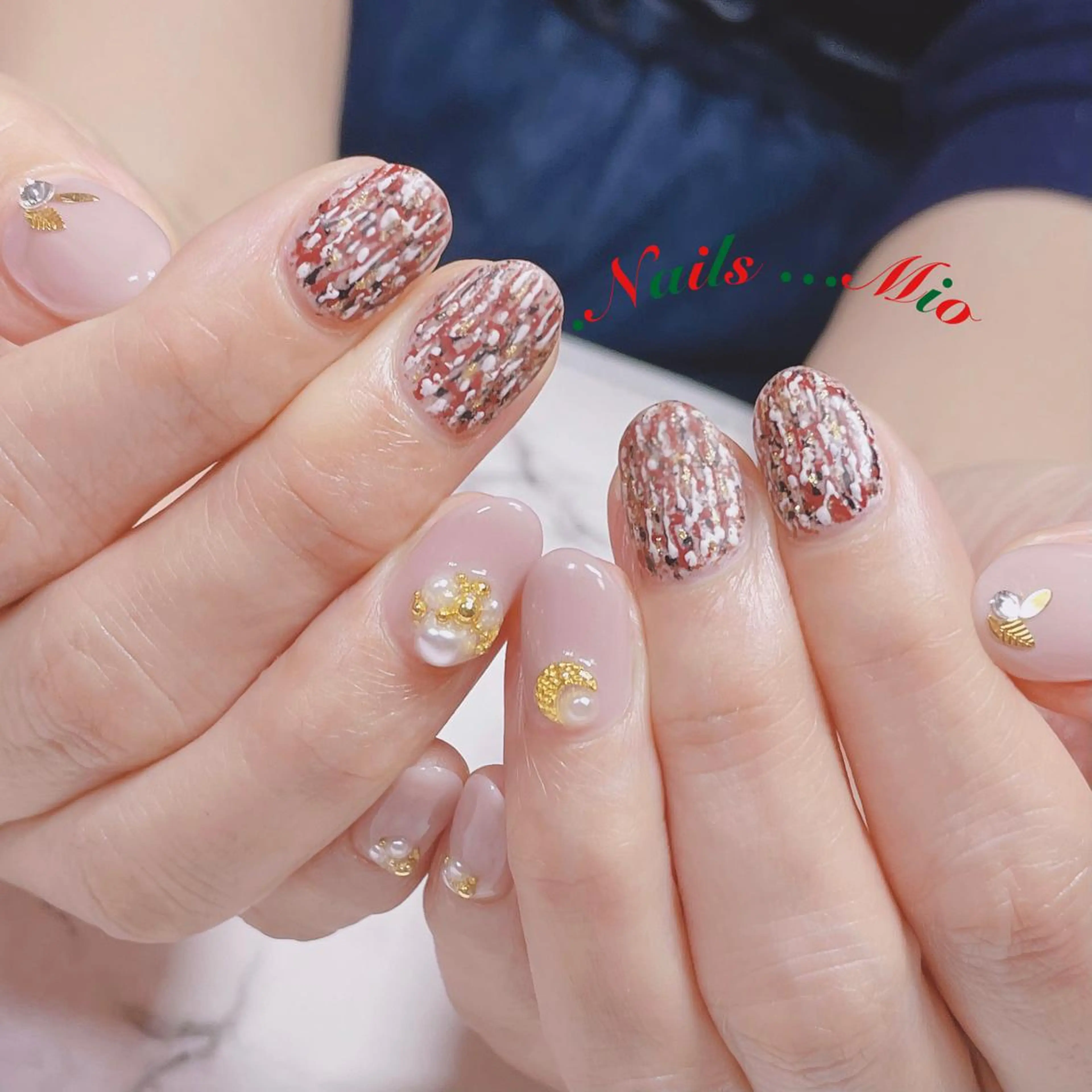ネイル アートネイル 冬ネイル クリスマス .Nails Mio 赤羽西ネイルサロンのネイルデザイン