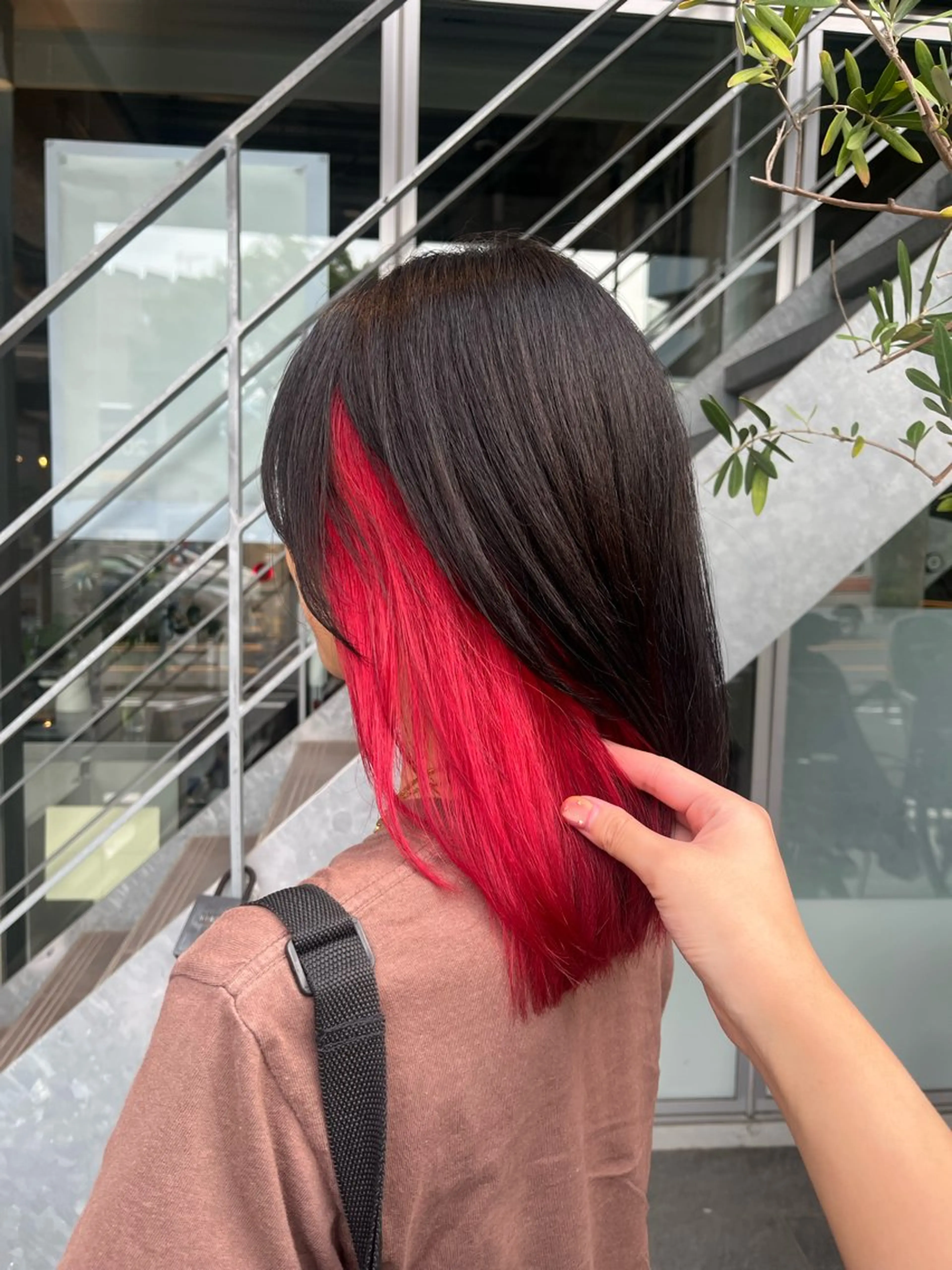 カラー レッドカラー ヘアカラー 和泉田 真白のヘアスタイル