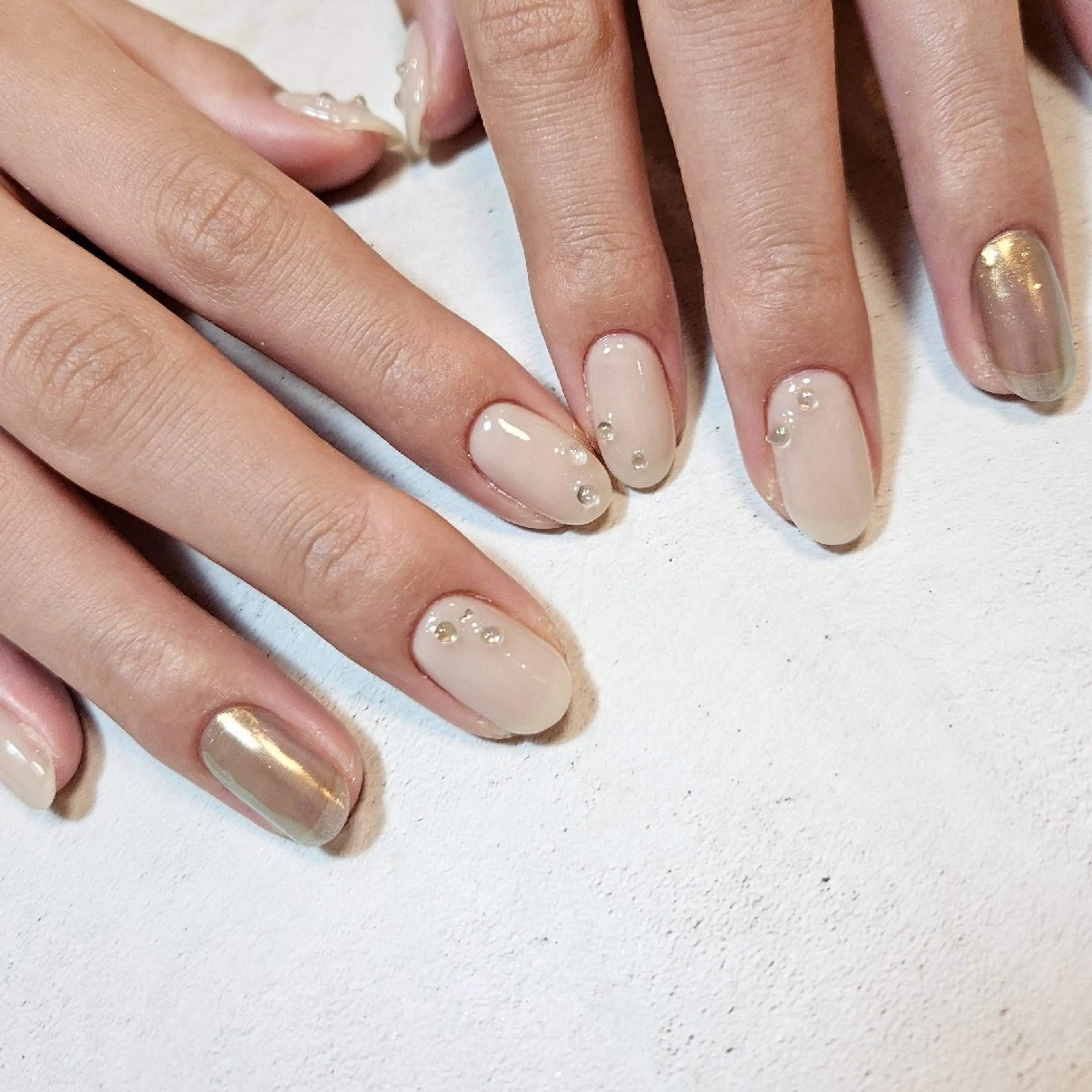 ネイル ジェルネイル 持ち込み ニュアンスネイル ワンカラーネイル パラジェル ハンドネイル Nailsalon manoのネイルデザイン