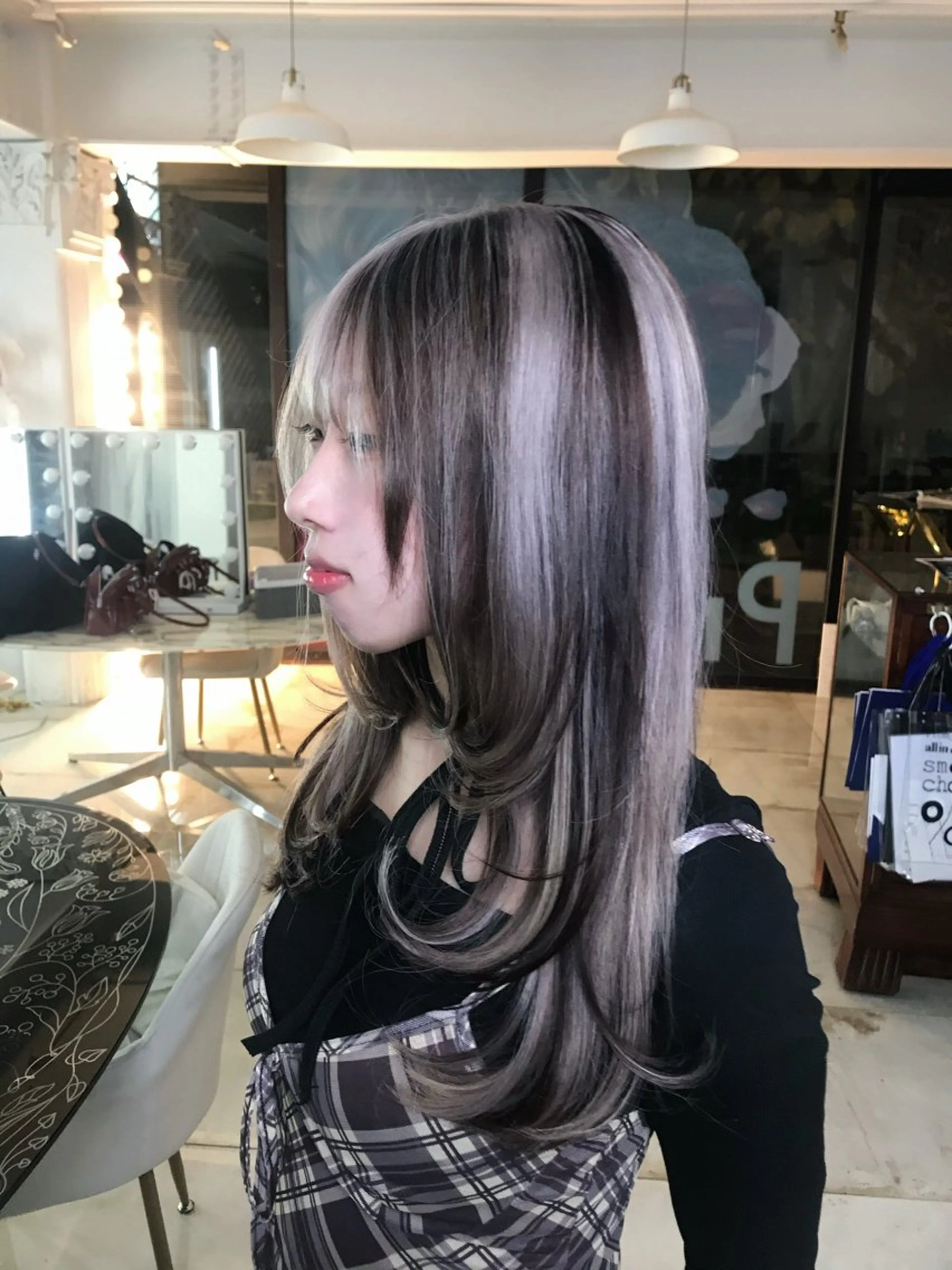 ロング カラー ヘアカラー トリートメント ヘアセット HARUNA/原宿/ デザイン/カットのヘアスタイル