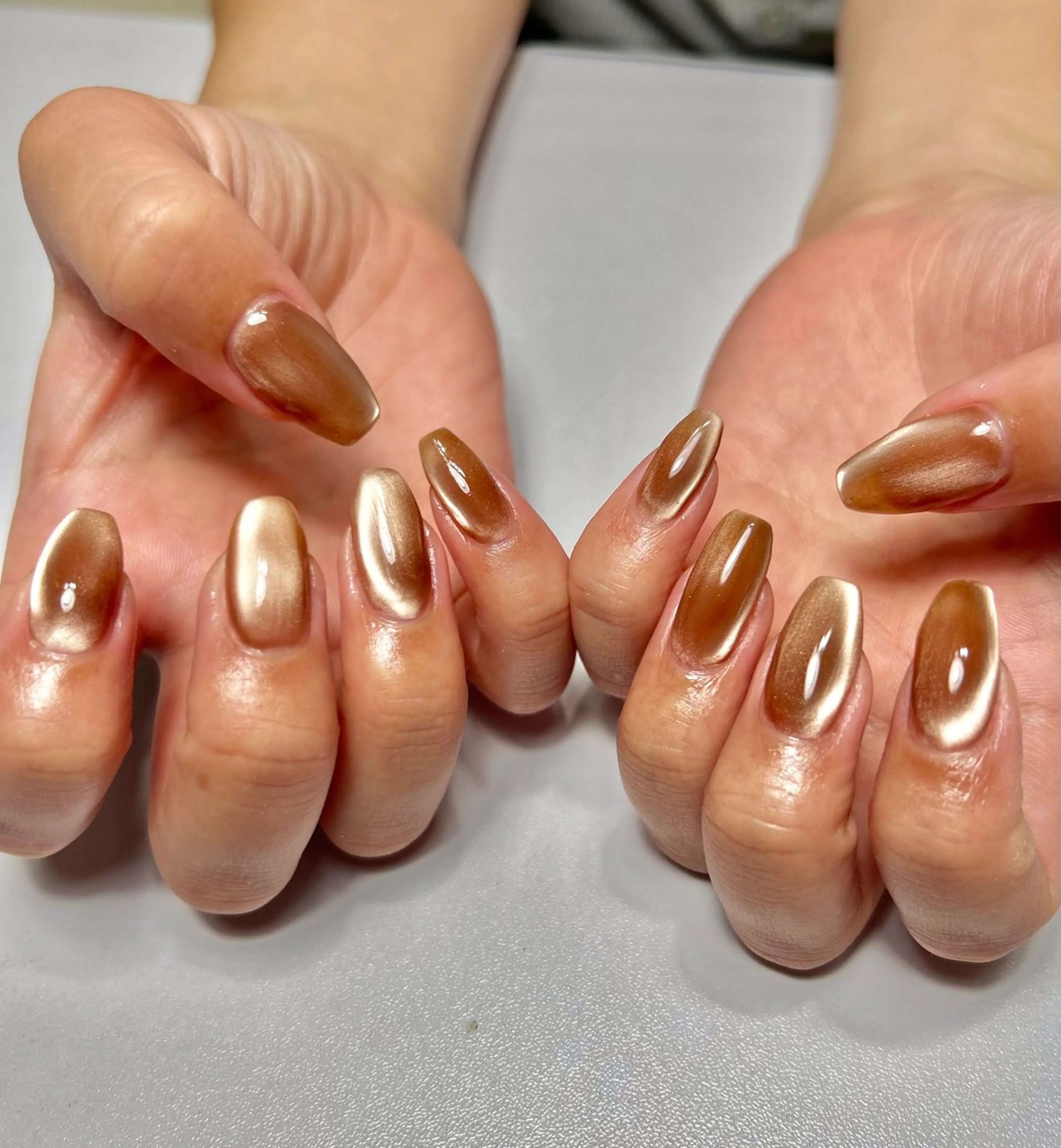 ネイル マグネットネイル マグネットワンカラー ワンカラーネイル nail salon Cuoréのネイルデザイン