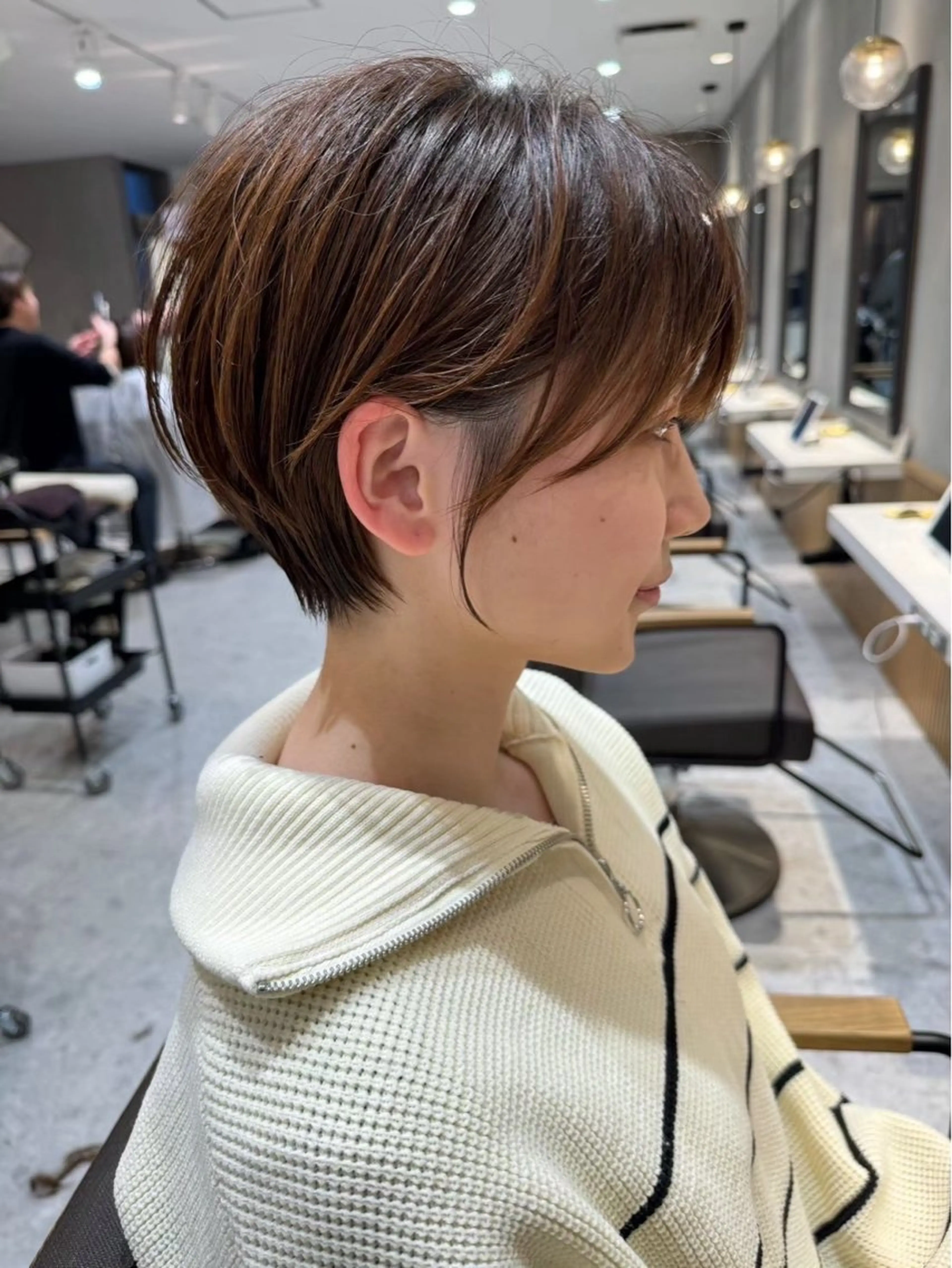 ミディアム カット ヘアカラー トリートメント 🌟透明感カラー× 小顔カット いっせいのヘアスタイル