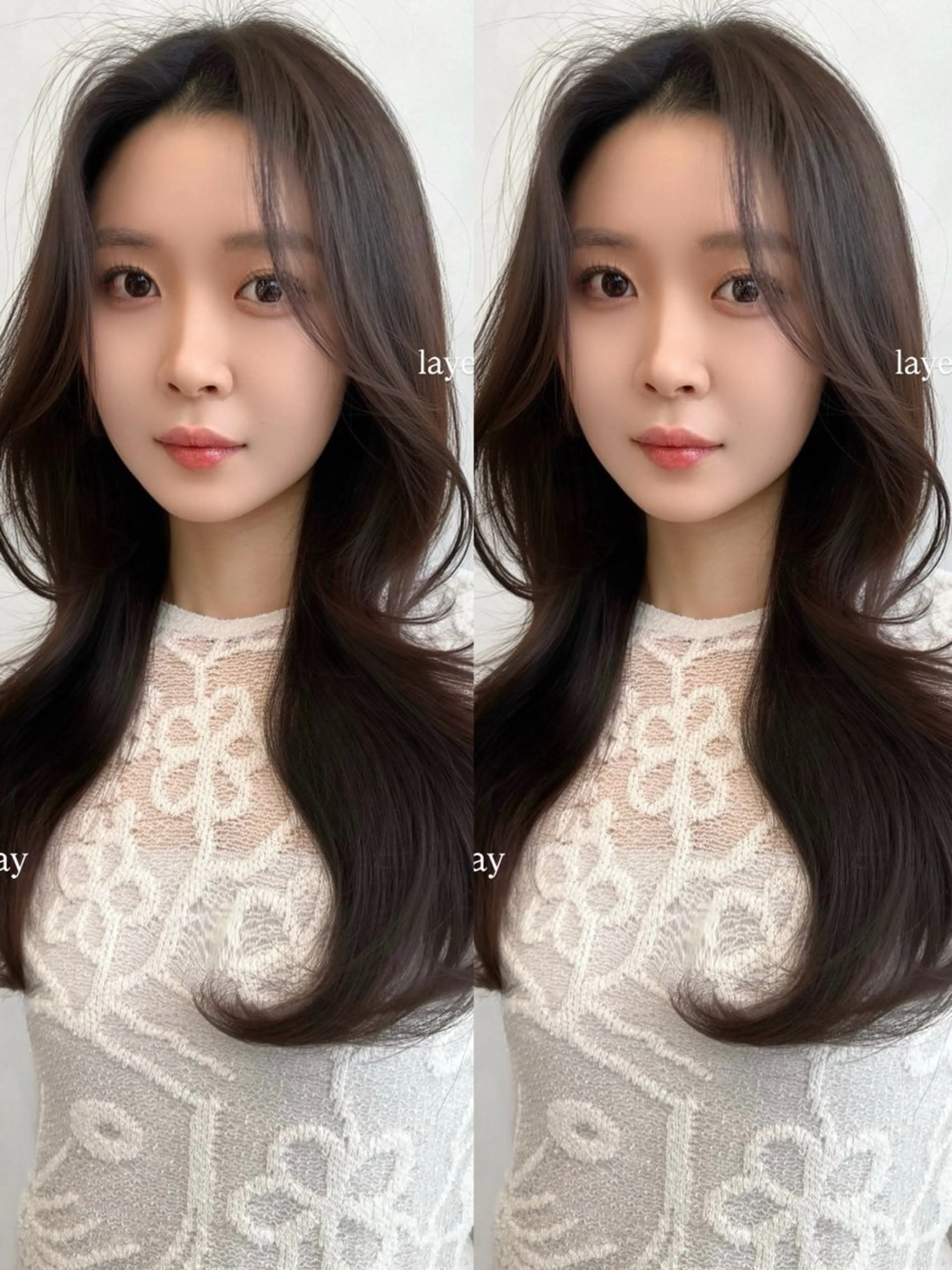 セミロング カラー カット ヘアカラー トリートメント ヘッドスパ むく。/顔周りカット /透明感カラーのヘアスタイル