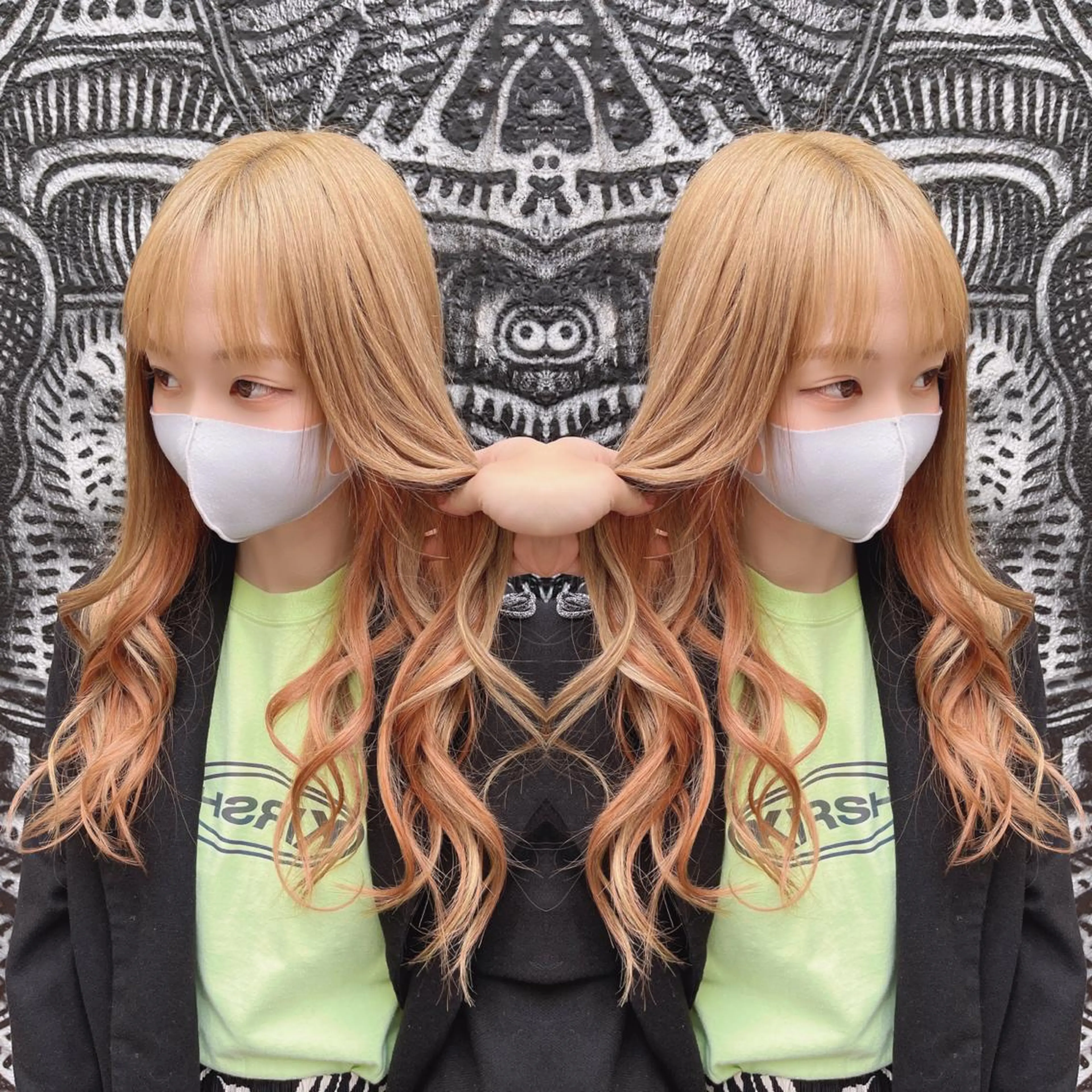 ロング カラー ヘアアレンジ 編み込みエクステ シールエクステ ボブ エクステ ロング 🌈派手髪エクステ ブレイズ🌈ひろとのヘアスタイル